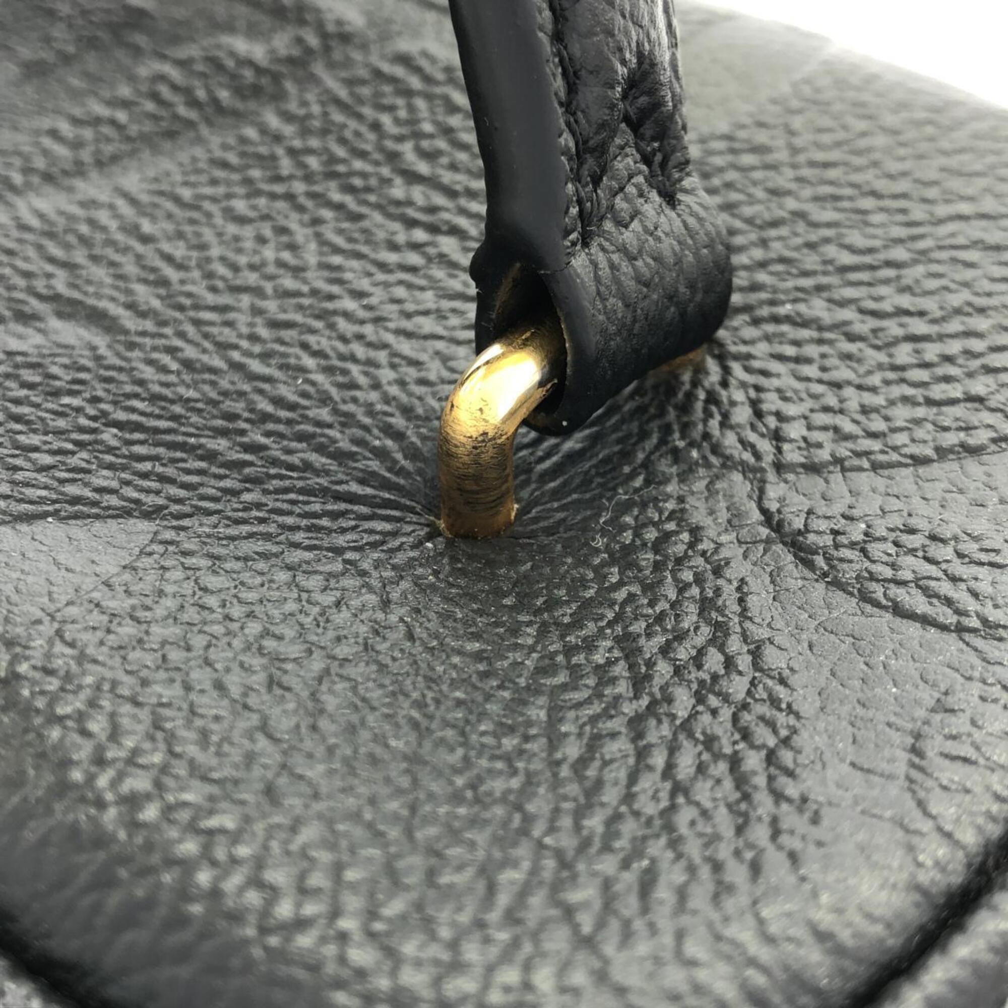 Louis Vuitton Black Leather Handbag (Pre-Owned)