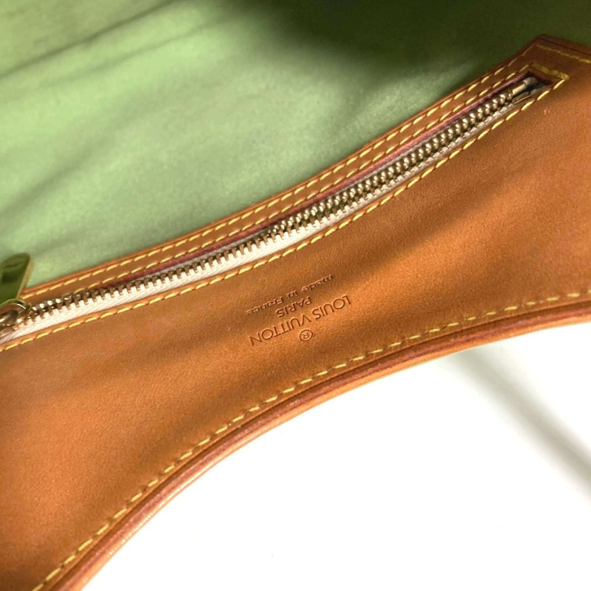 Louis Vuitton Almond Green Monogram Mini Handbag Tote Bag (Pre-Owned)
