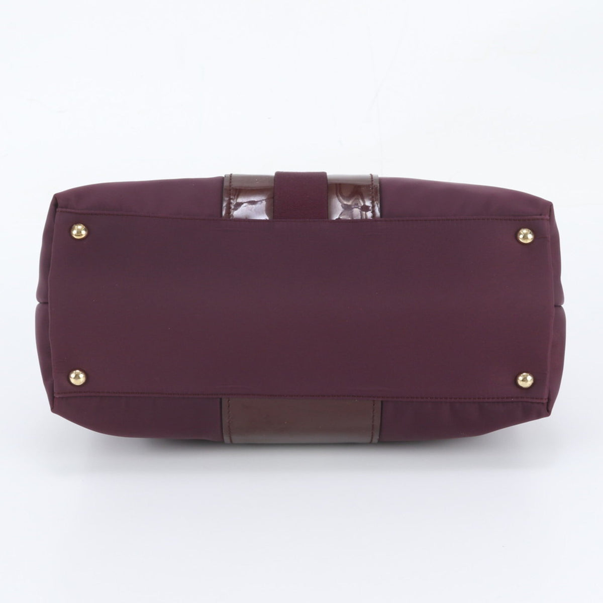 Salvatore Ferragamo Purple Leather Canvas Handbag Shoulder Bag Tote Bag (Pre-Owned)