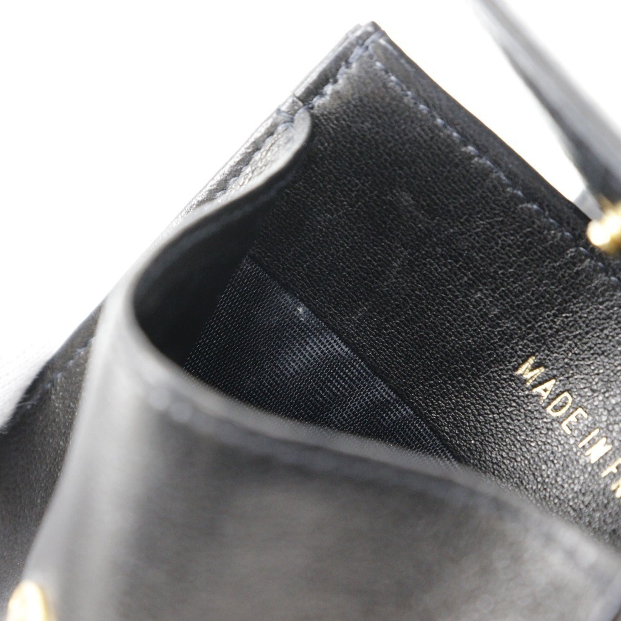 Chanel Black Leather Coin Purse/Coin Case (Pre-Owned)