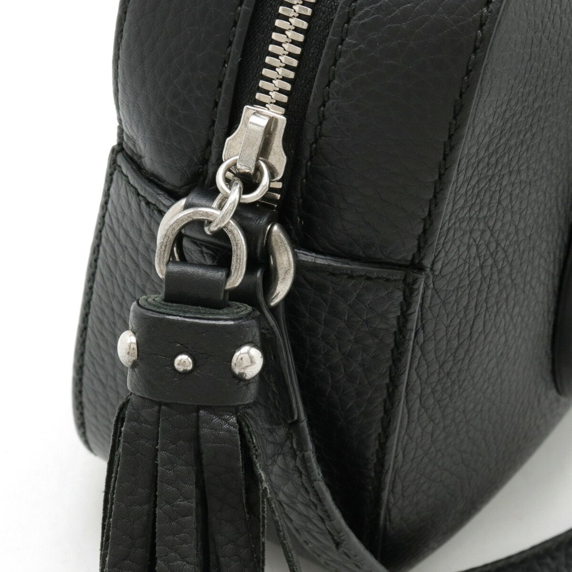 Gucci Soho Black Leather Shoulder Bag (Pre-Owned)