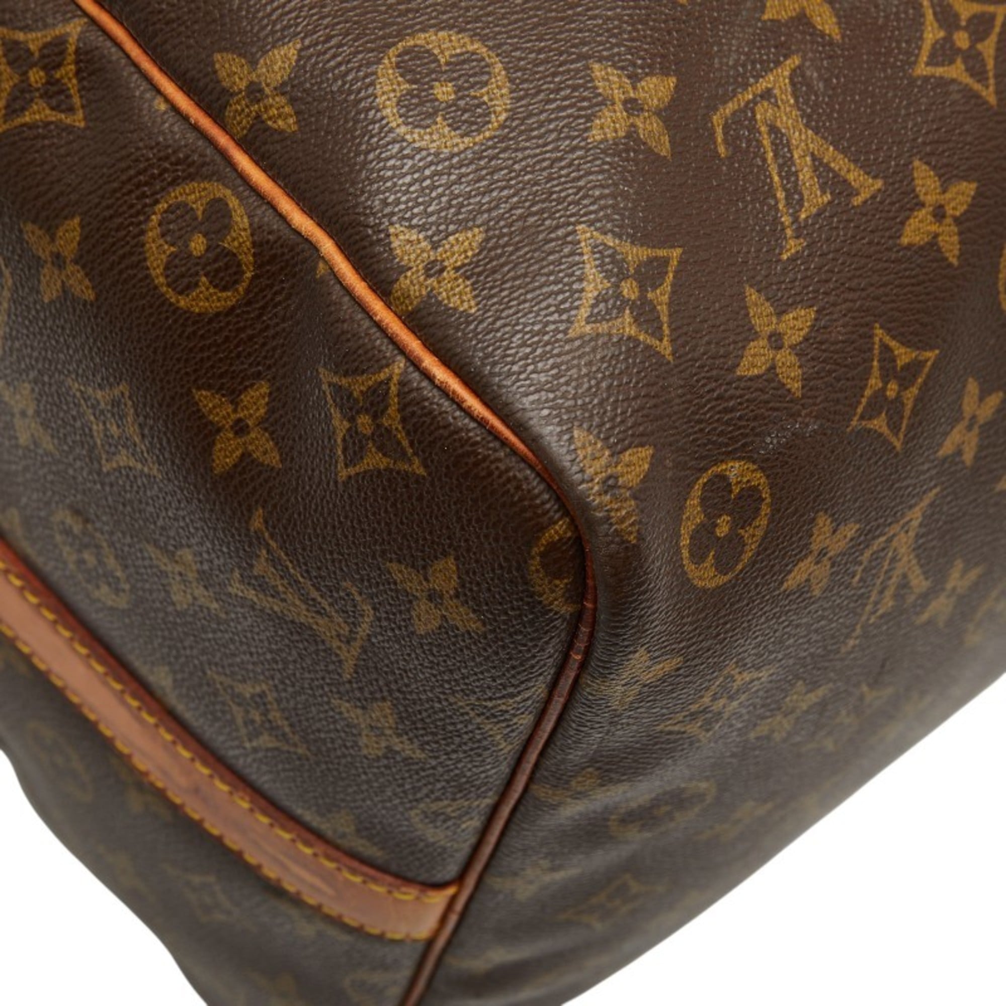 Louis Vuitton Brown Pvc Leather Boston Bag Shoulder Bag (Pre-Owned)