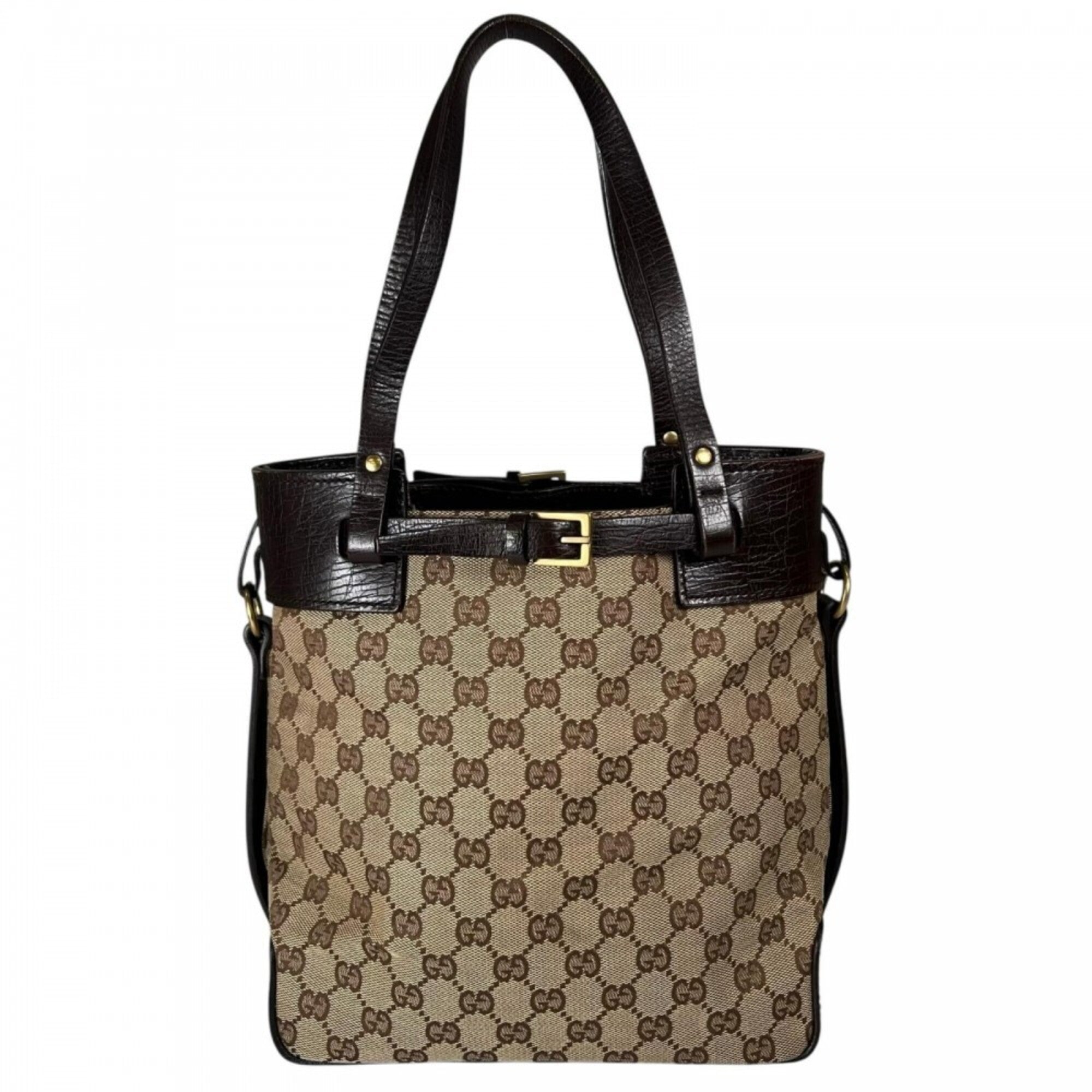 Gucci Brown Gg Canvas Handbag (Pre-Owned)