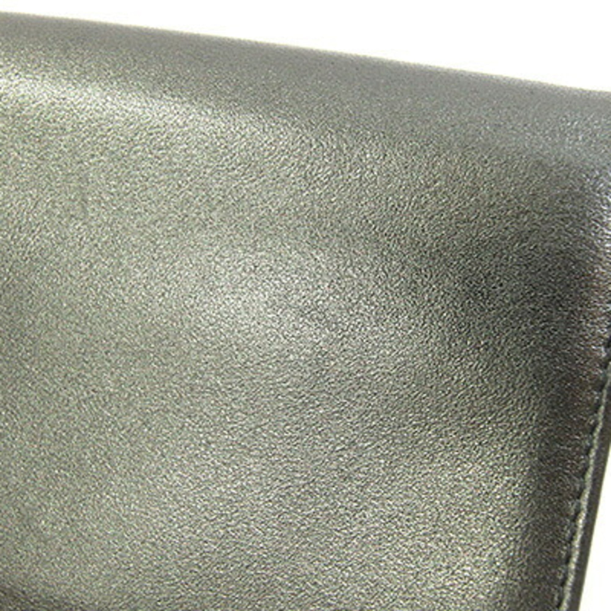Loewe Metallic Green Leather Long Wallet (Bi-Fold) (Pre-Owned)