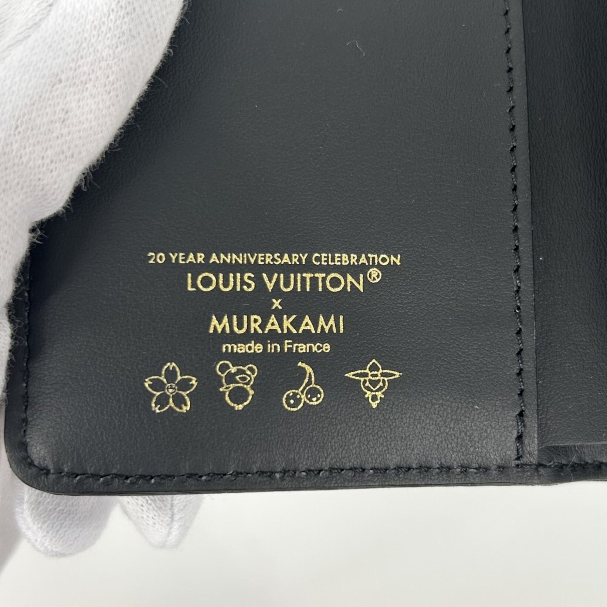 Louis Vuitton Black Multi-Color Leather Wallet (Bi-Fold) (Pre-Owned)