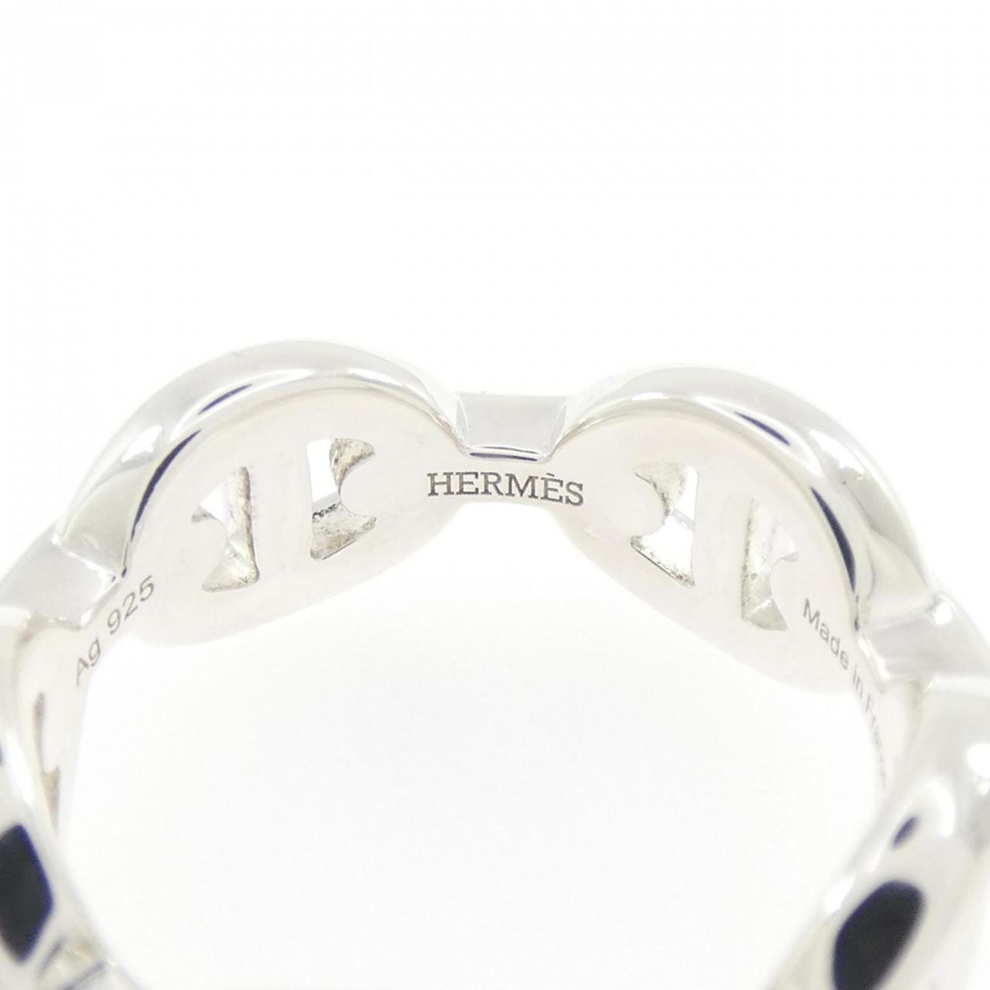 Hermes Silver 925 Band Ring (Pre-Owned)