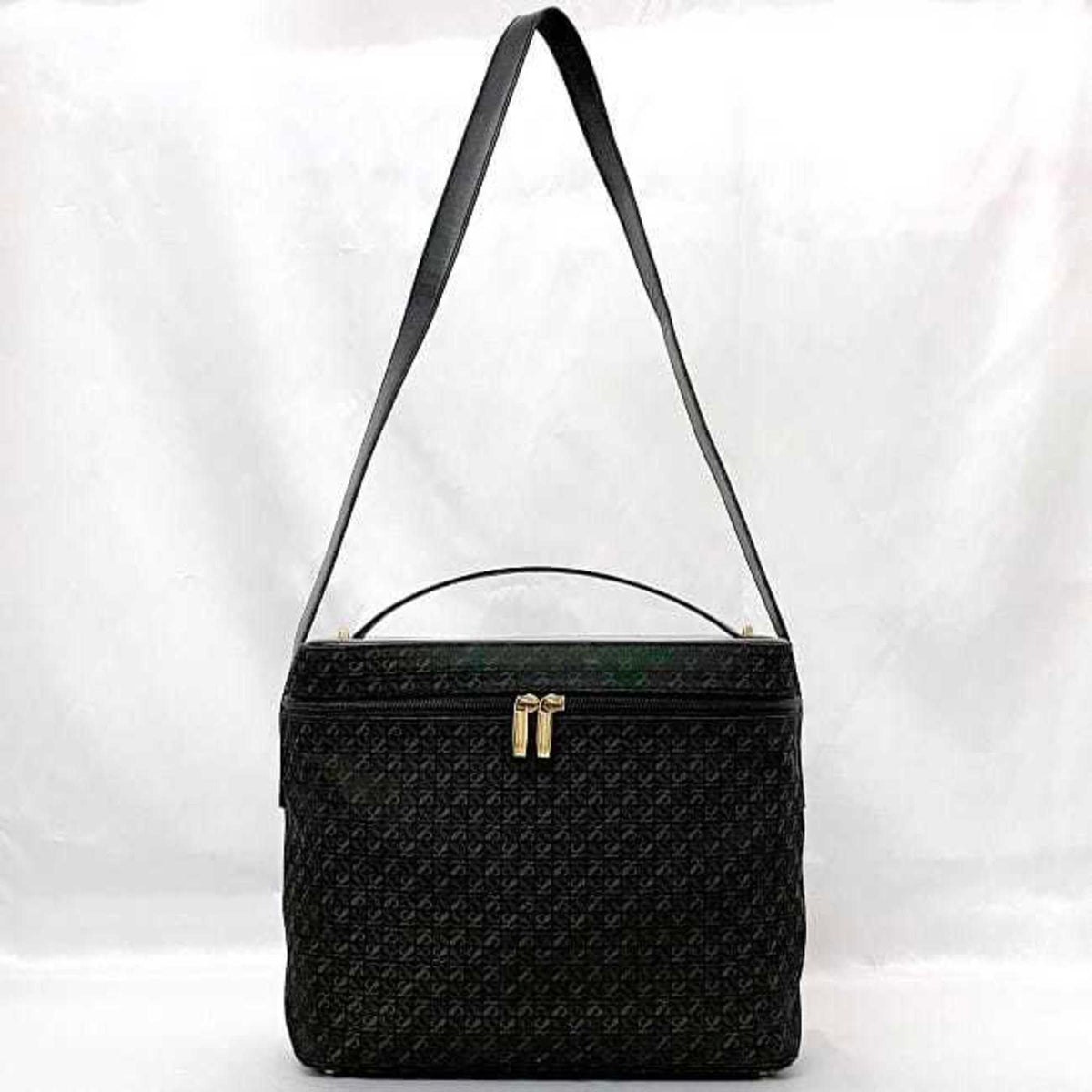 Loewe Black Green Canvas Leather Shoulder Bag (Pre-Owned)
