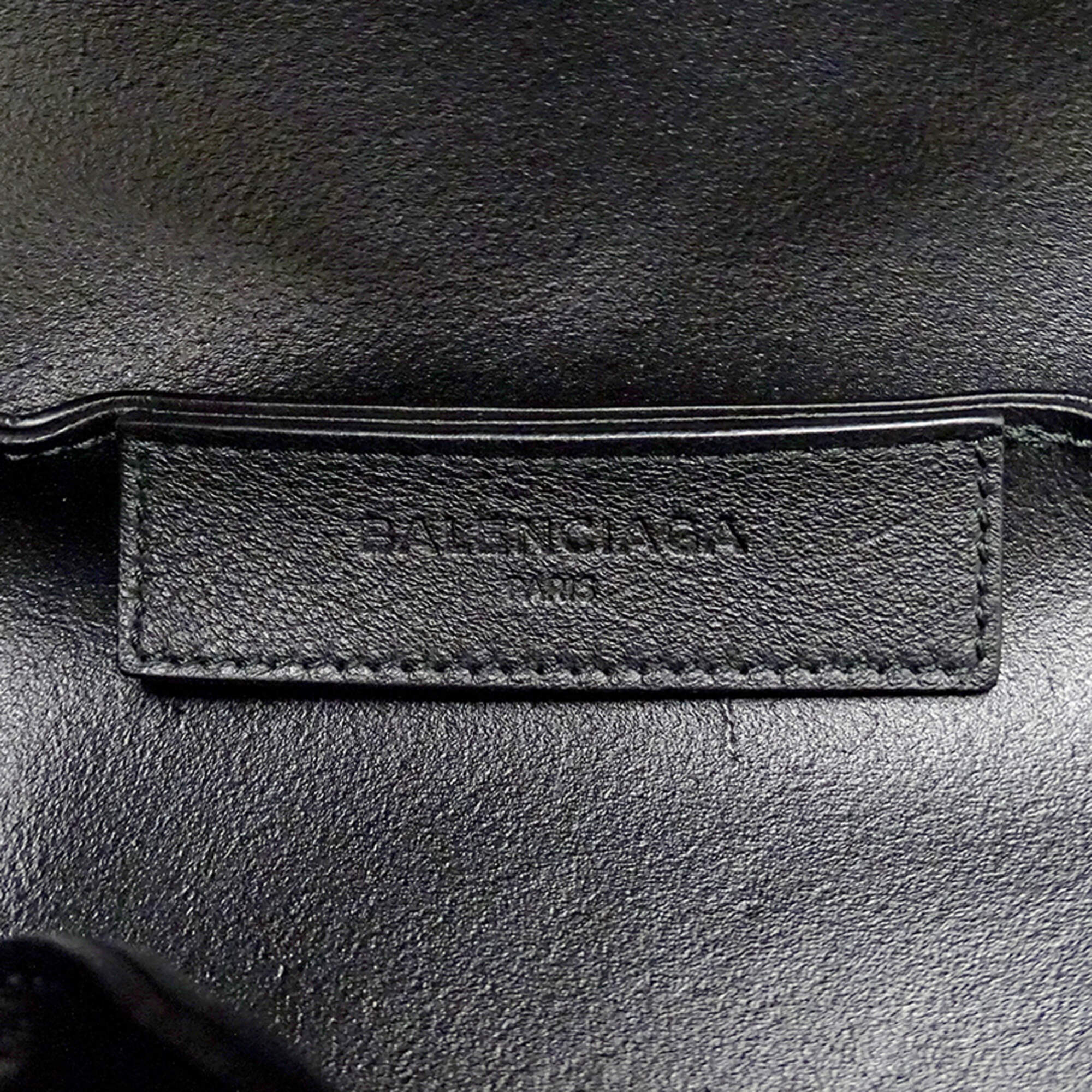 Balenciaga Black Leather Handbag Tote Bag (Pre-Owned)
