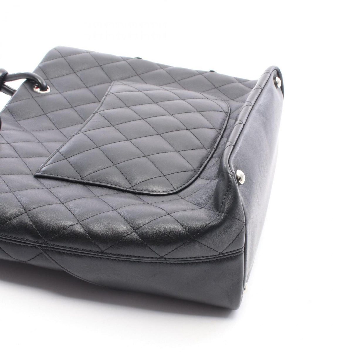 Chanel Black Leather Handbag Tote Bag (Pre-Owned)