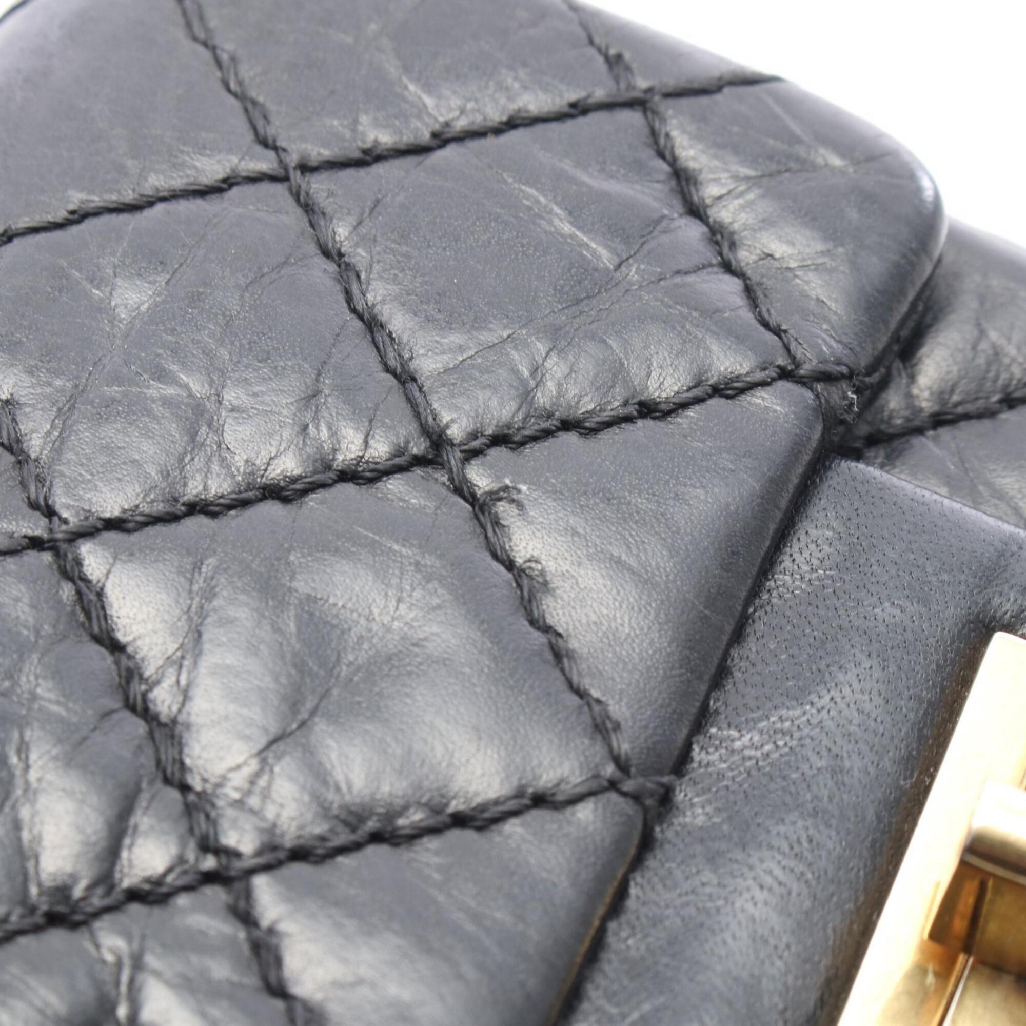 Chanel Black Leather Phone Wallet (Pre-Owned)