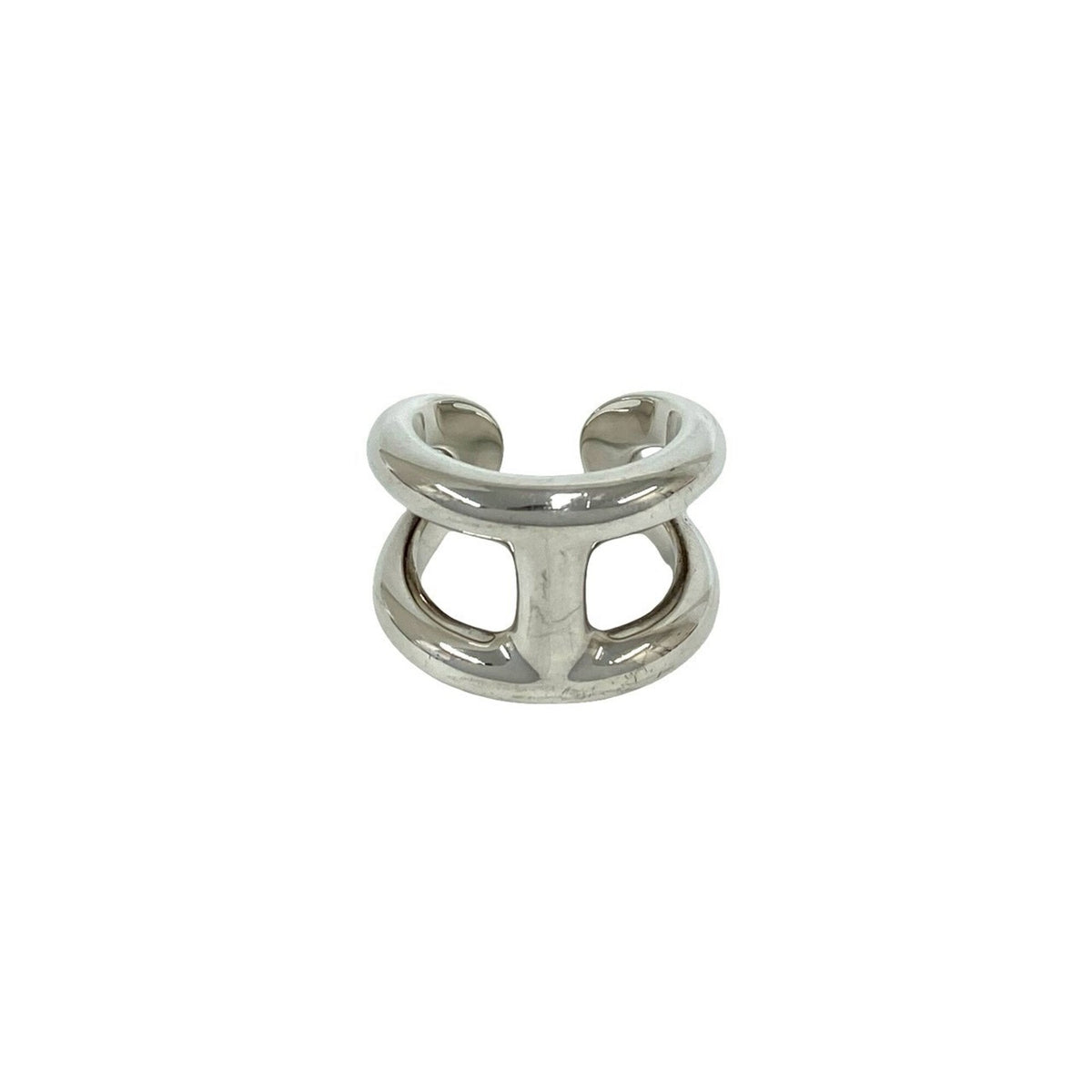 Hermes Silver Silver 925 Band Ring (Pre-Owned)