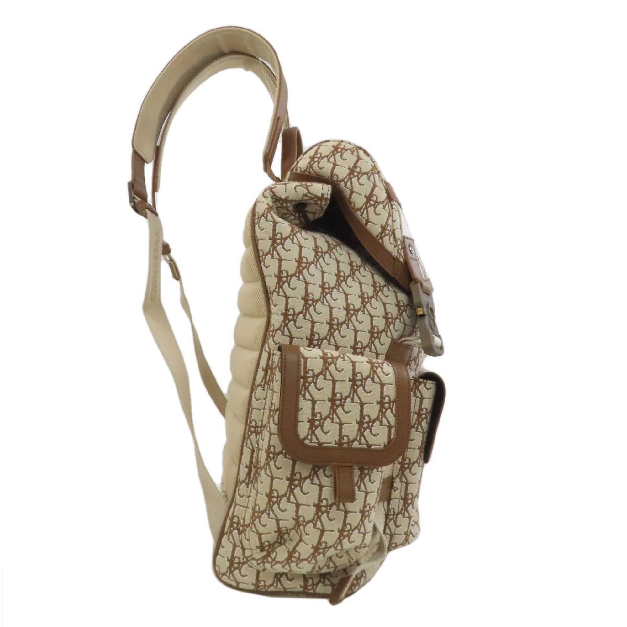 Christian Dior Brown Canvas Backpack (Pre-Owned)