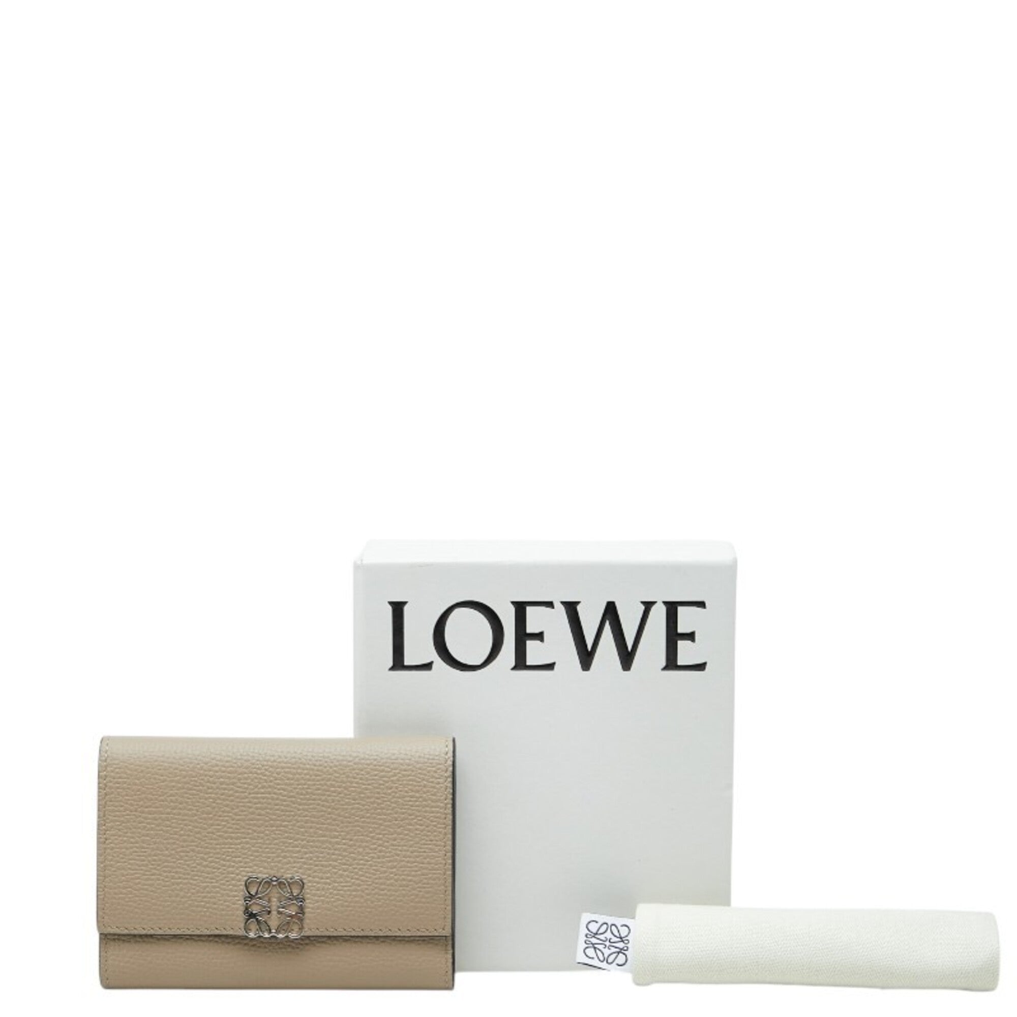 Loewe Beige Leather Wallet (Tri-Fold) (Pre-Owned)