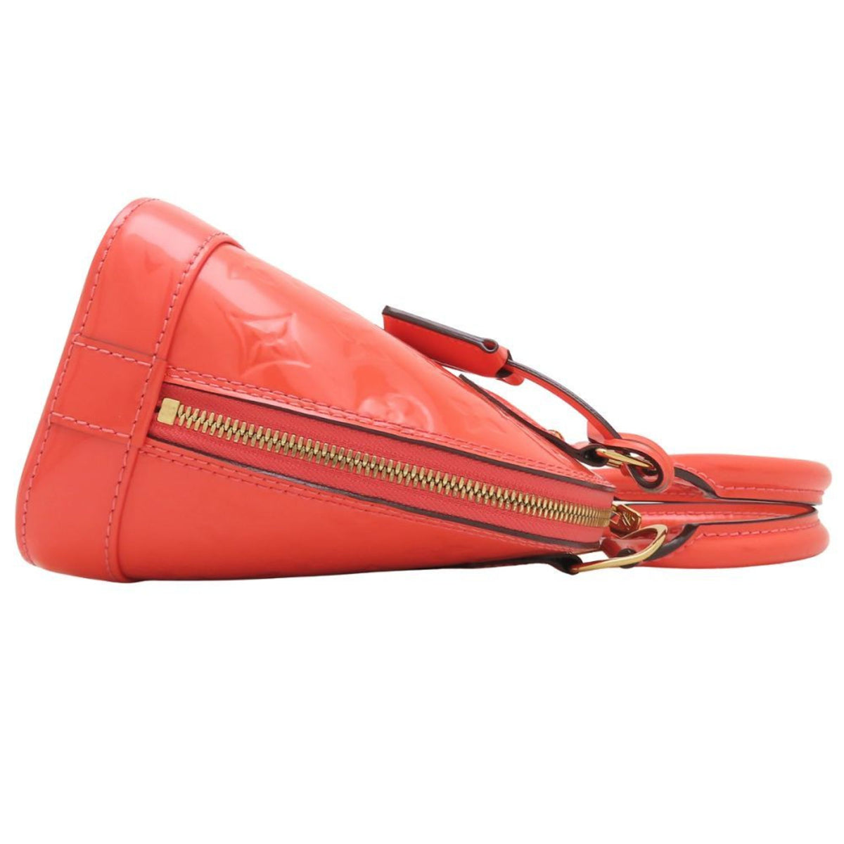 Louis Vuitton Rose Litchi Patent Leather Handbag (Pre-Owned)