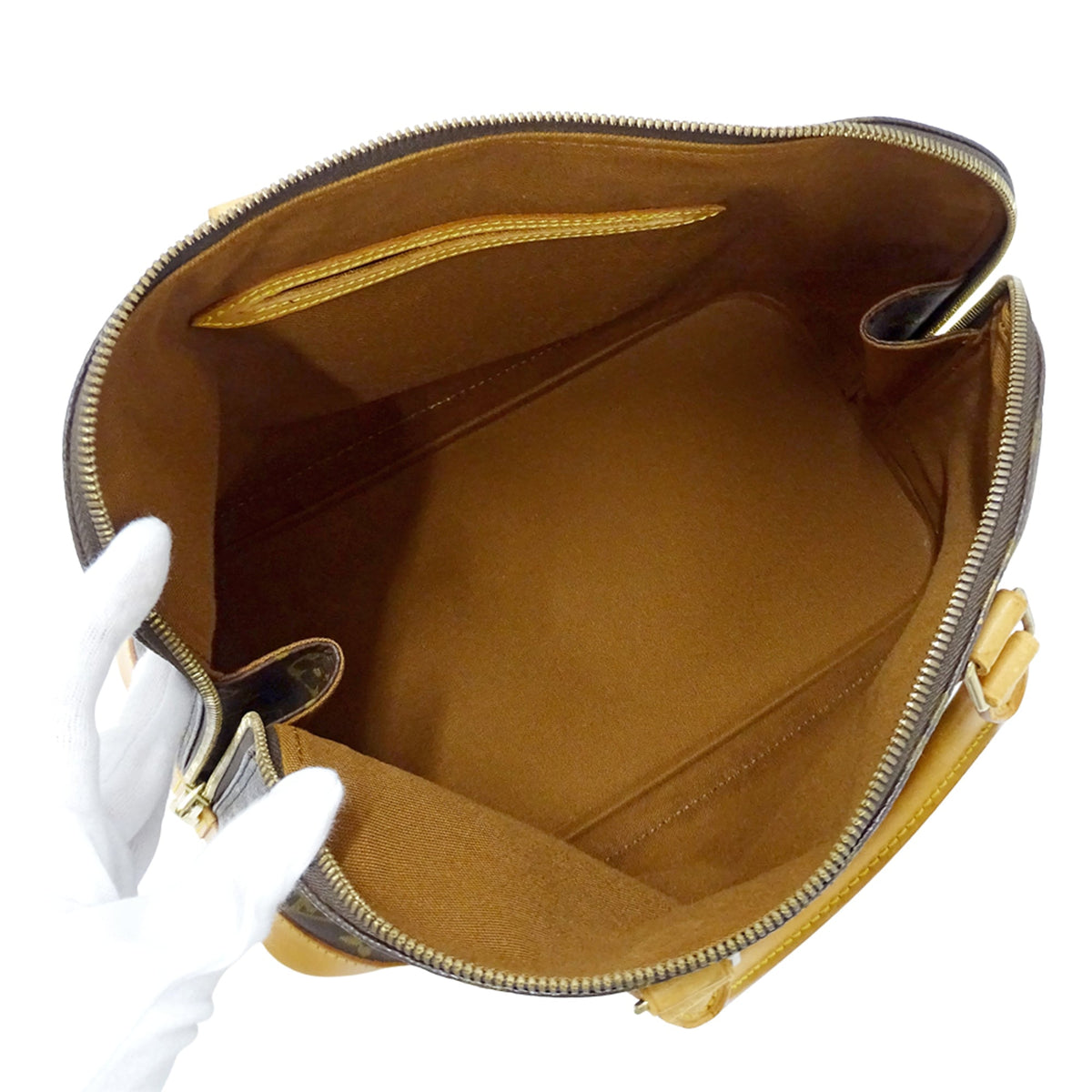 Louis Vuitton Brown Galle Monogram White Monogram Handbag (Pre-Owned)