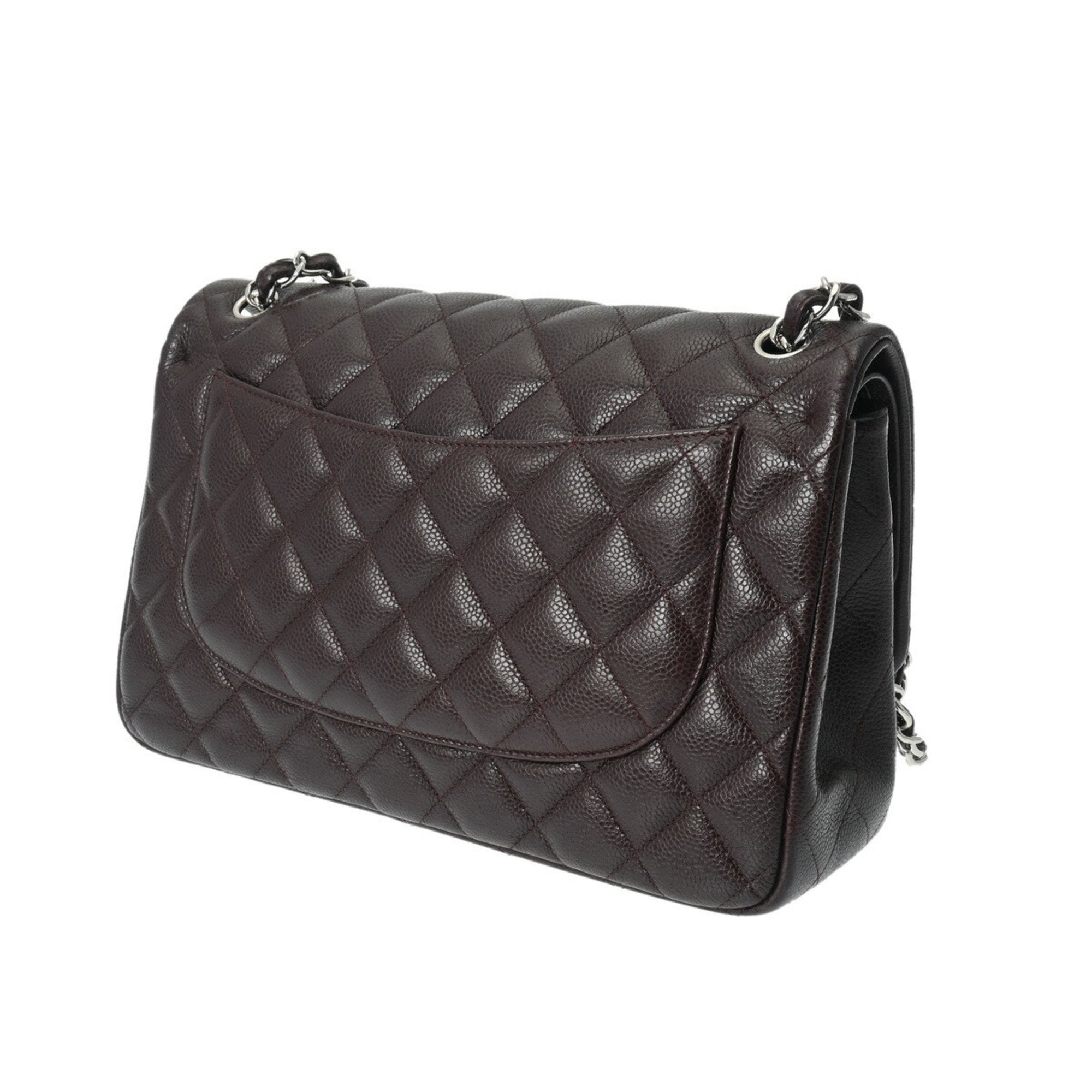 Chanel Purple Caviar Leather Shoulder Bag (Pre-Owned)