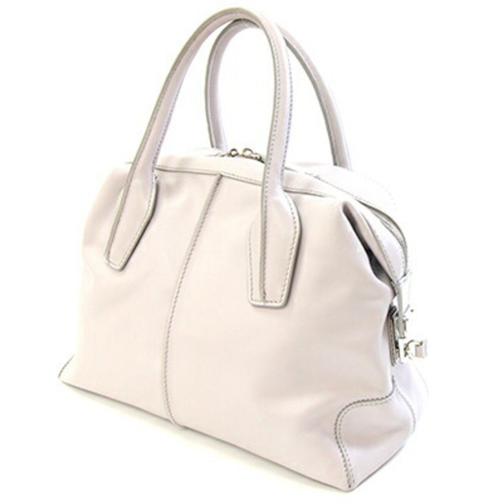 Tod's Light Gray Leather Handbag (Pre-Owned)