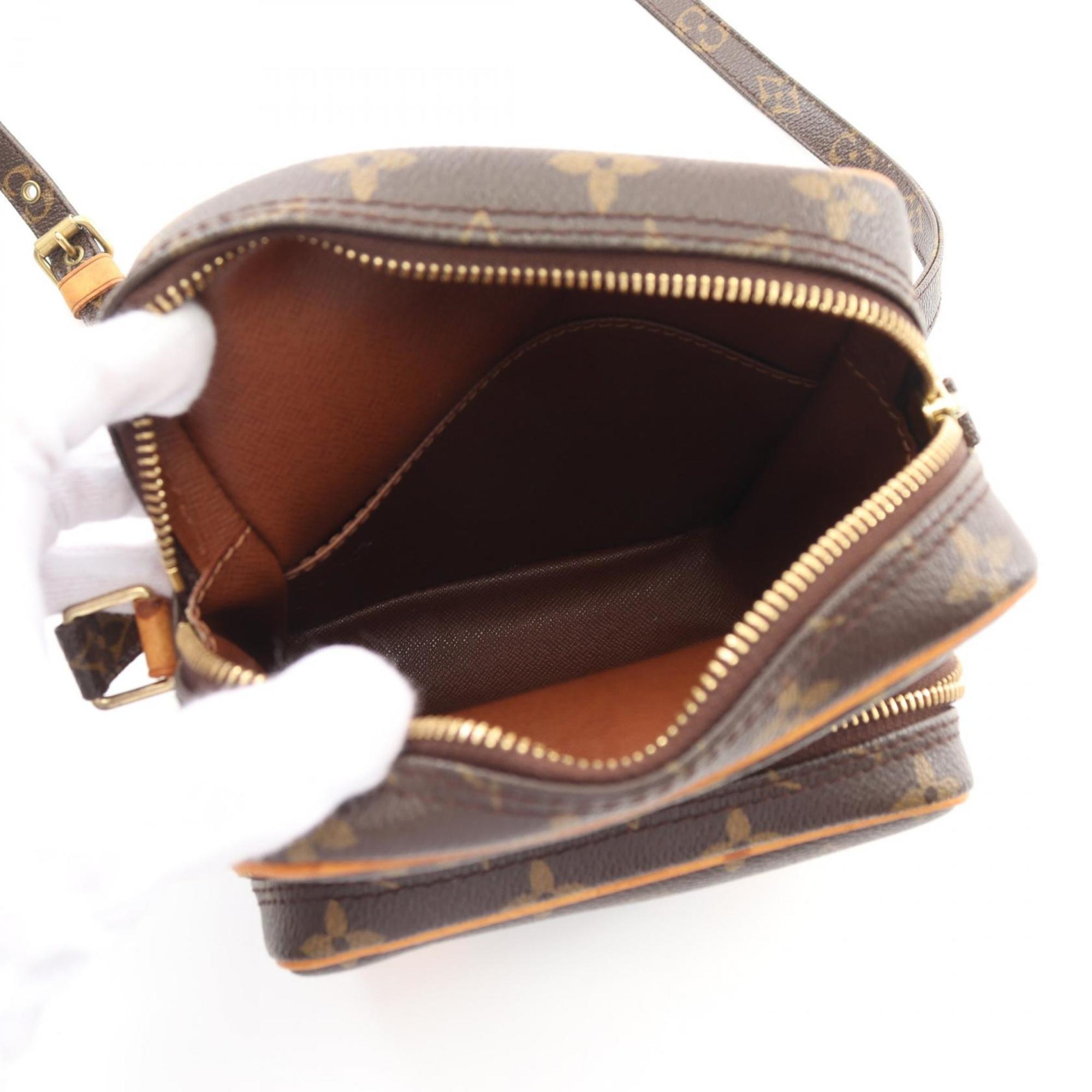 Louis Vuitton Brown Coated Canvas Leather Shoulder Bag (Pre-Owned)