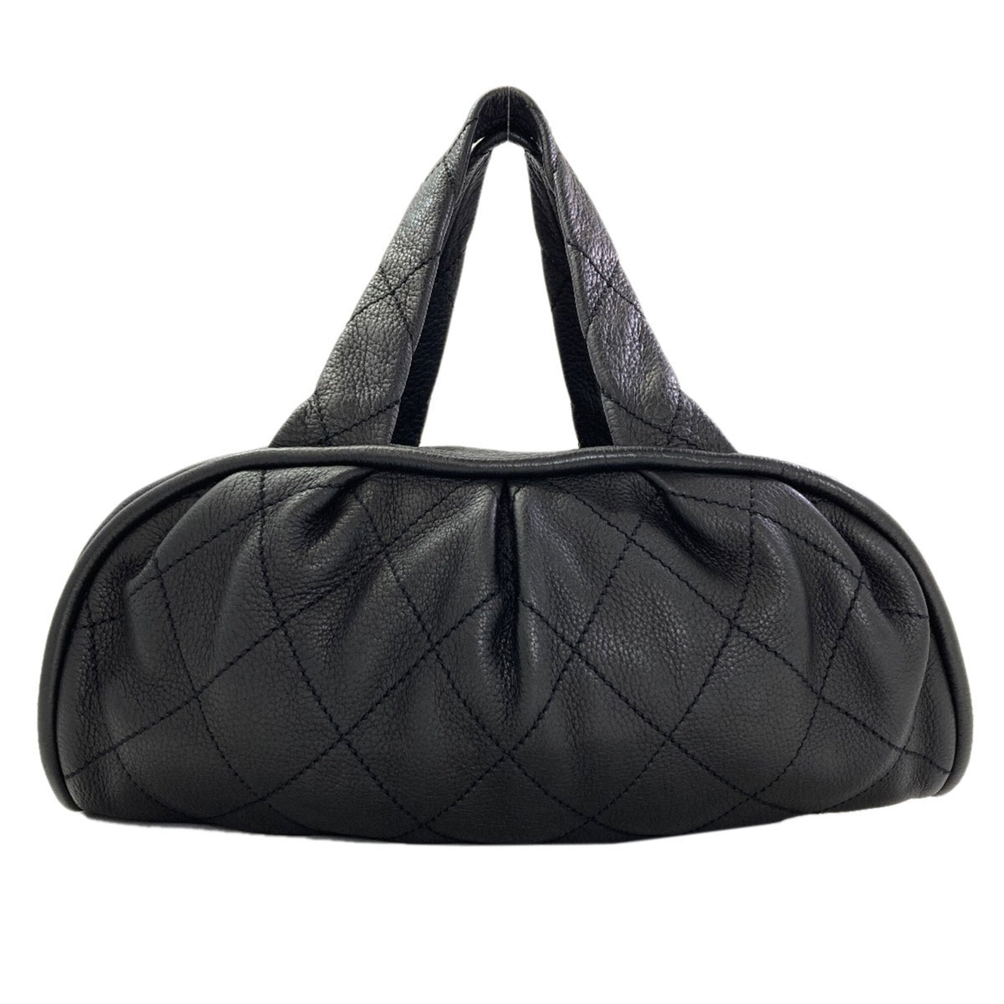Chanel Black Leather Boston Bag (Pre-Owned)