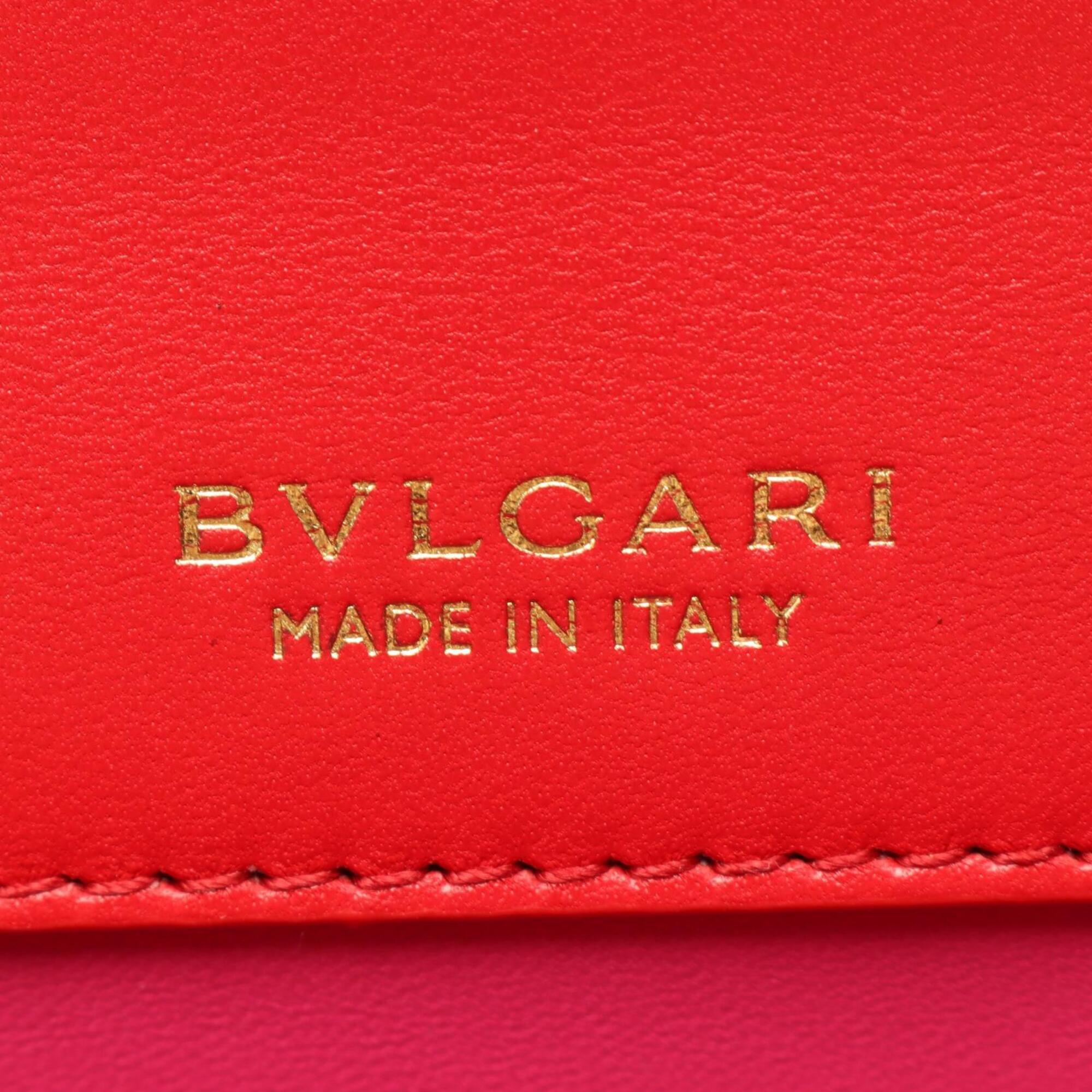 Bvlgari Red Color Leather Handbag (Pre-Owned)