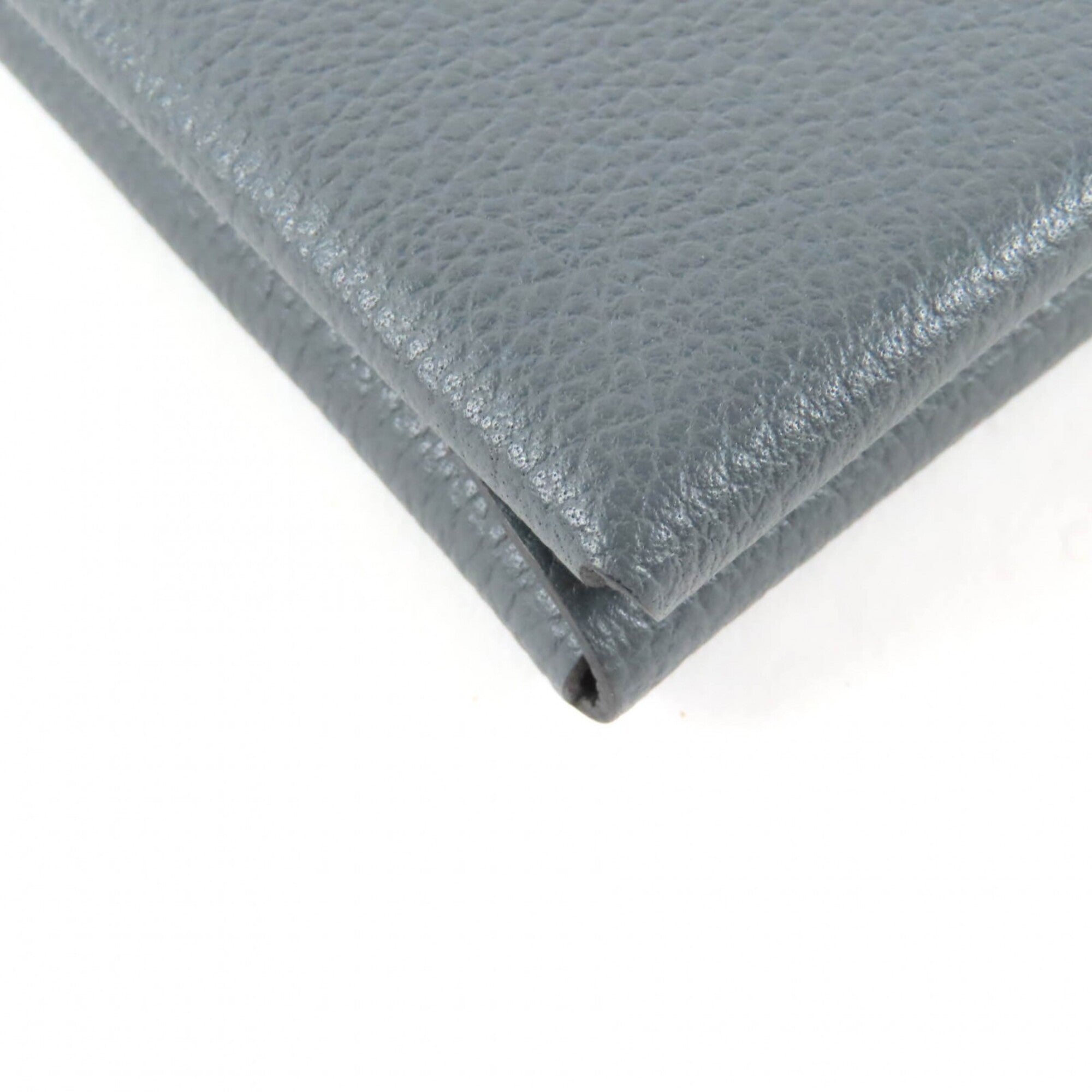 Hermes Dark Gray Evercalf Leather Coin Purse/Coin Case (Pre-Owned)