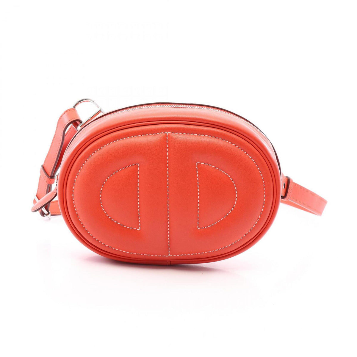 Hermes Red Color Swift Leather Fanny Pack Handbag (Pre-Owned)