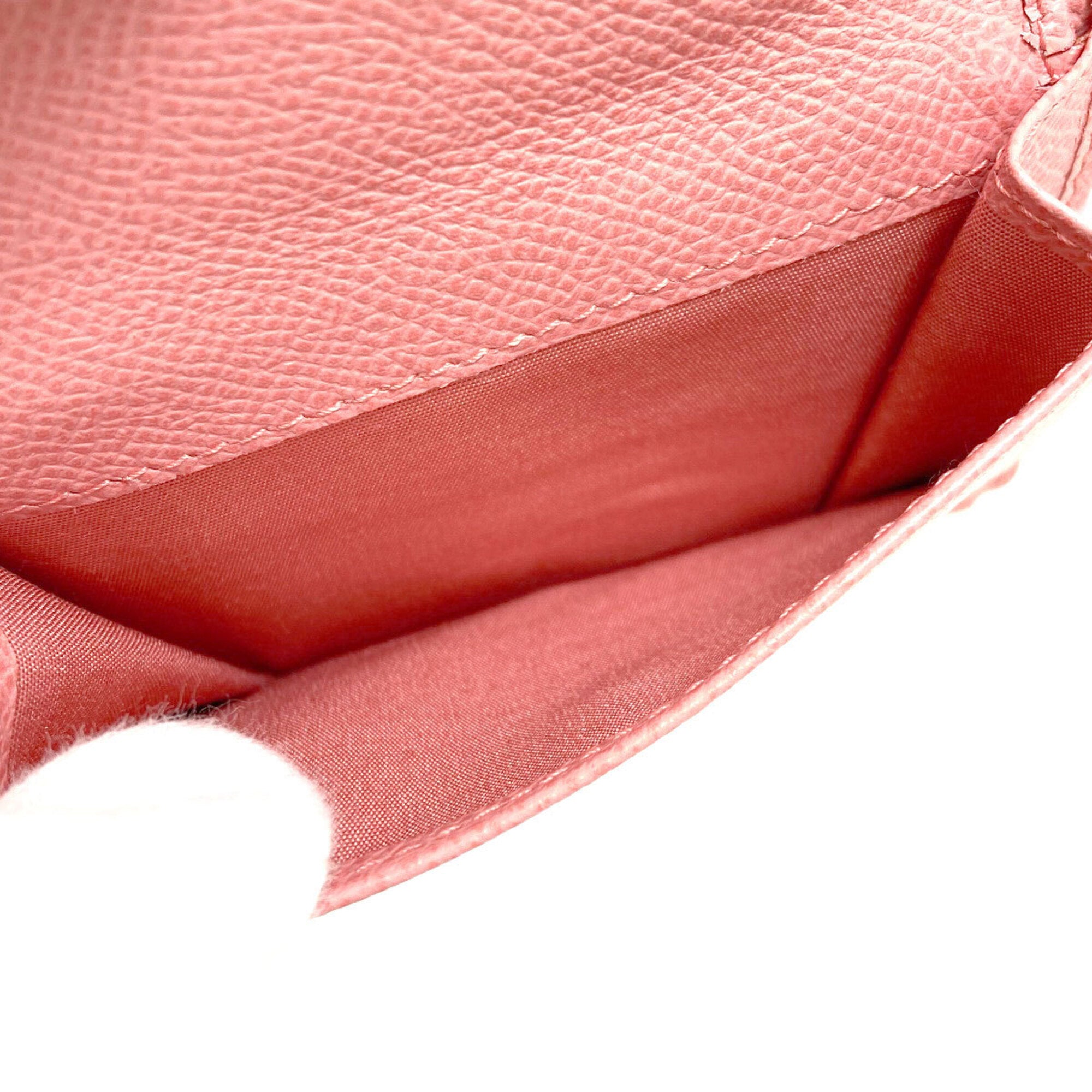 Salvatore Ferragamo Gancini Pink Leather Wallet (Bi-Fold) (Pre-Owned)