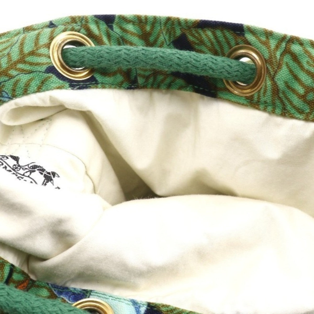 Hermes Green Cotton Shoulder Bag (Pre-Owned)