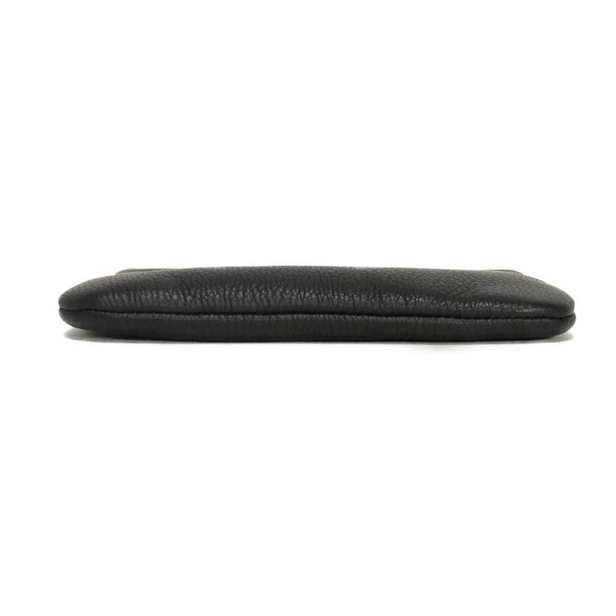 Chanel Black Leather Coin Purse/Coin Case (Pre-Owned)