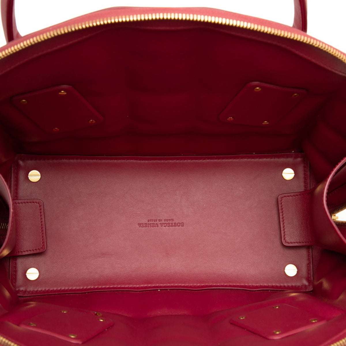Bottega Veneta Red Color Leather Handbag Shoulder Bag (Pre-Owned)