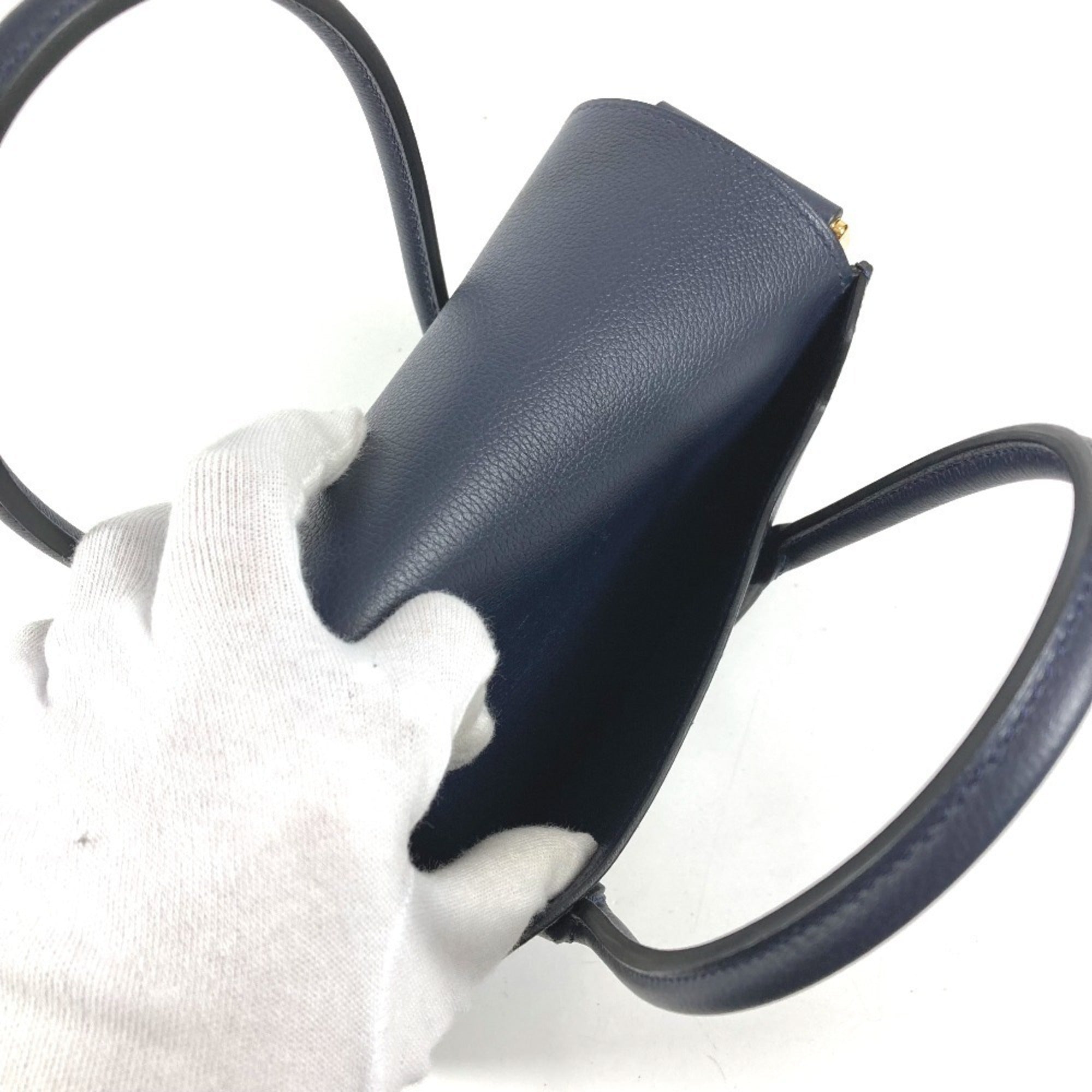 Hermes Drag Navy Shoulder Bag (Pre-Owned)