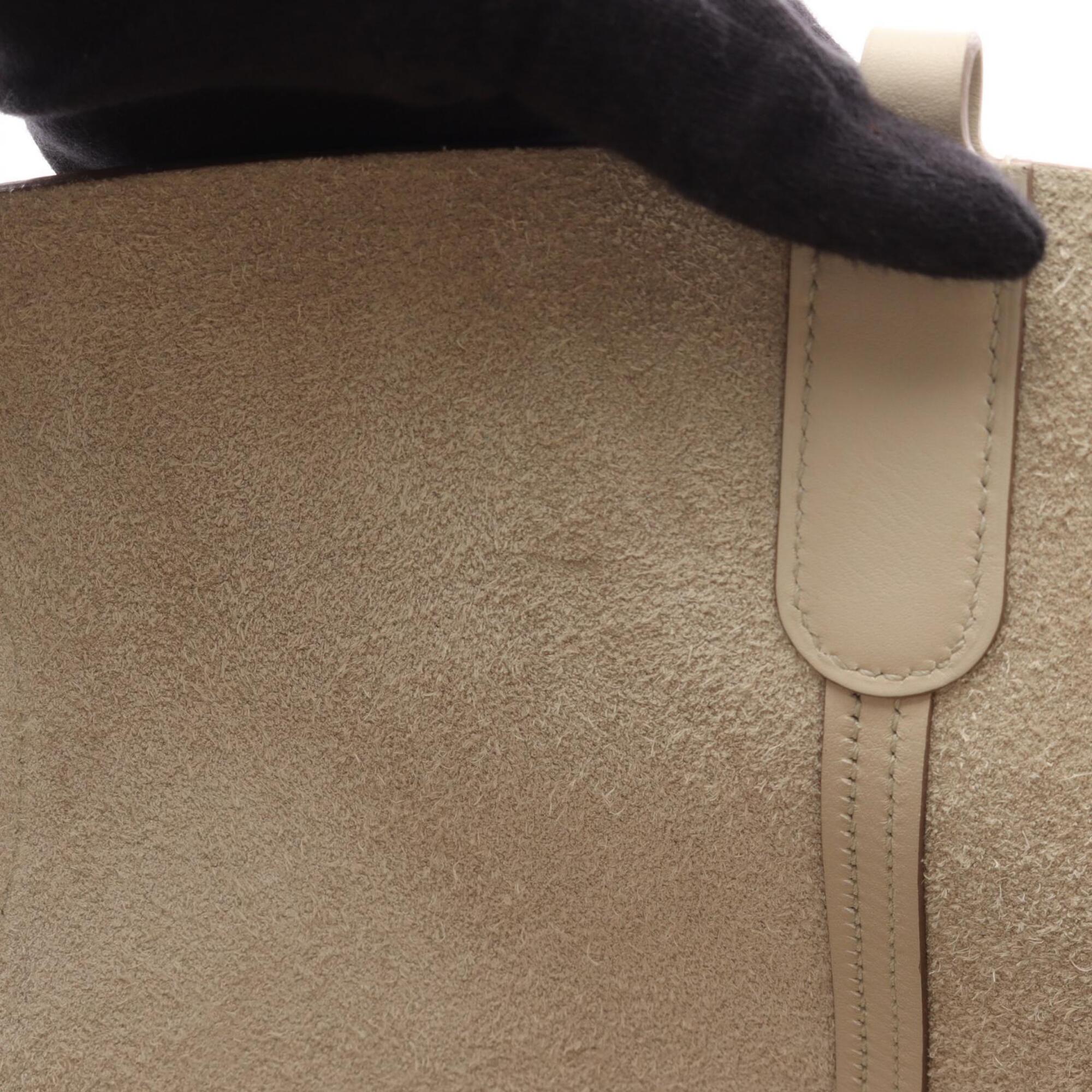 Hermes Beige Taurillon Clemence Leather Swift Leather Handbag (Pre-Owned)