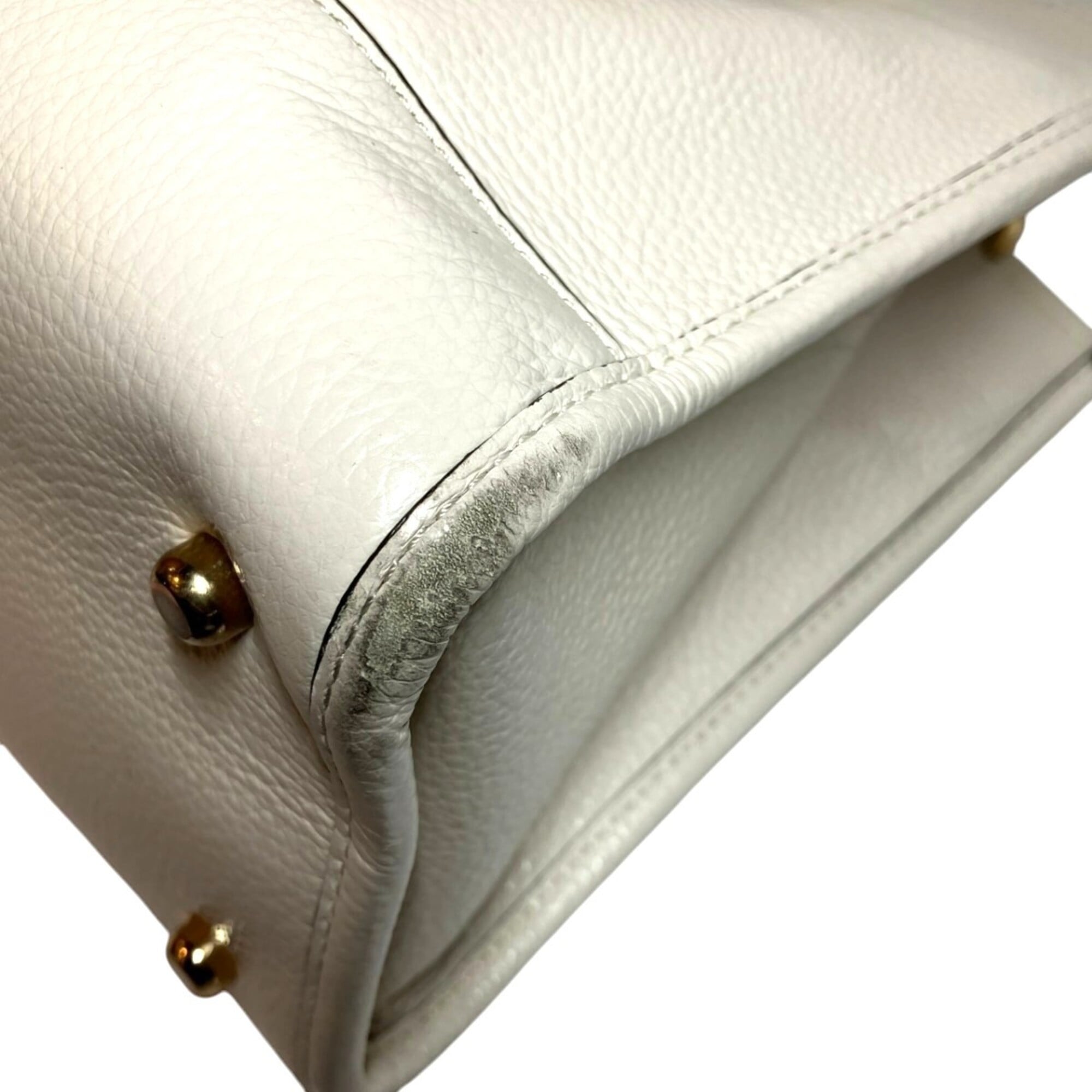 Coach White Leather Handbag (Pre-Owned)