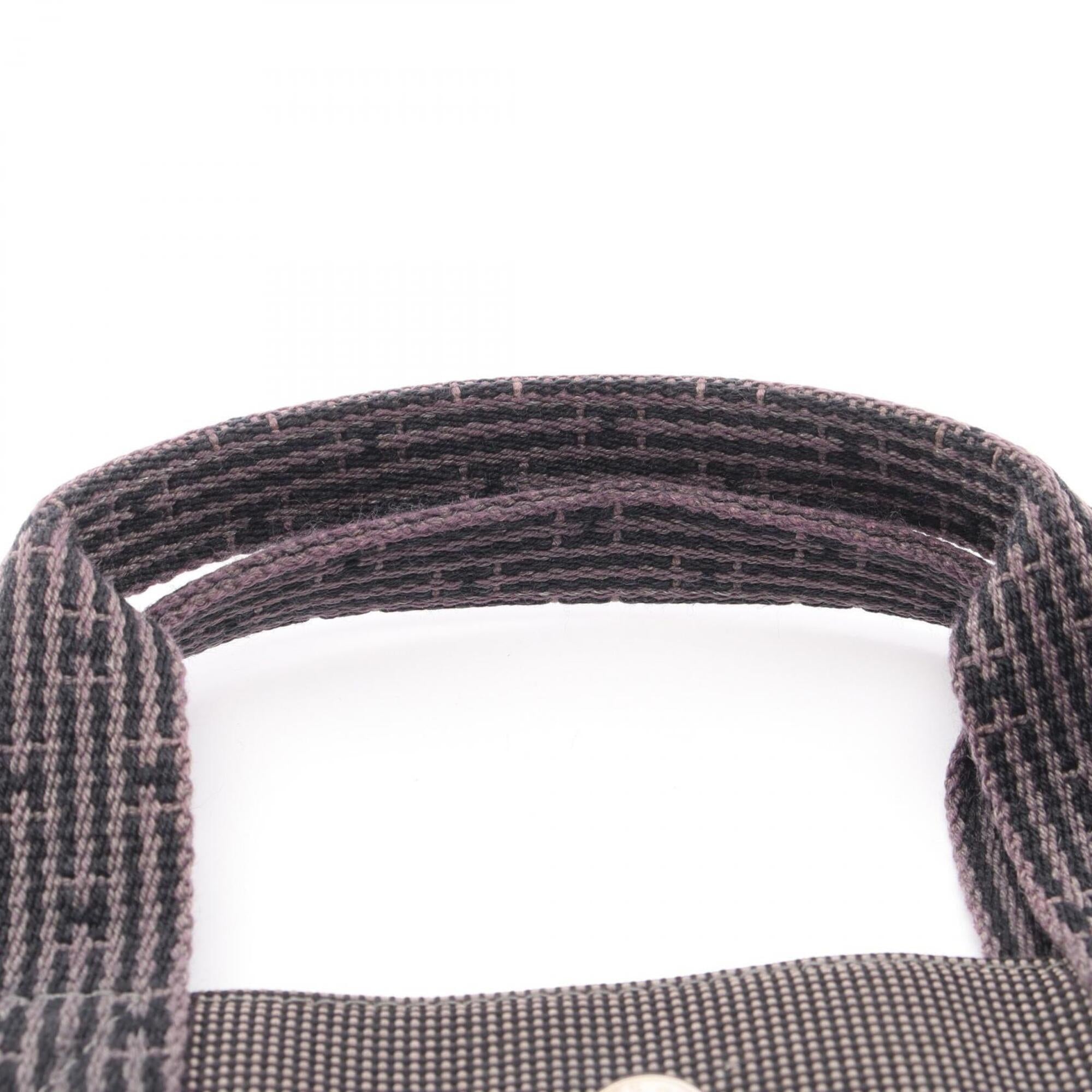 Hermes Gray Nylon Canvas Handbag Tote Bag (Pre-Owned)
