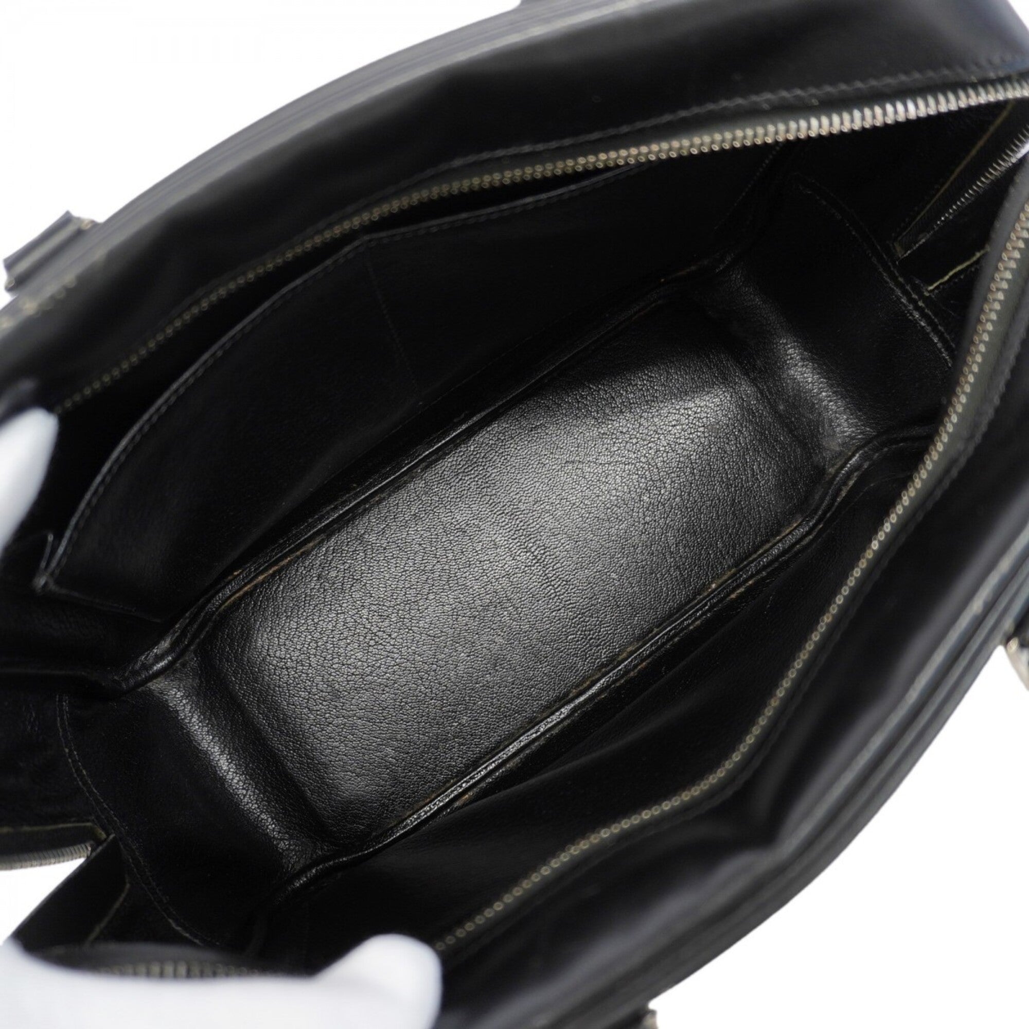 Hermes Black Box Calf Leather Handbag (Pre-Owned)