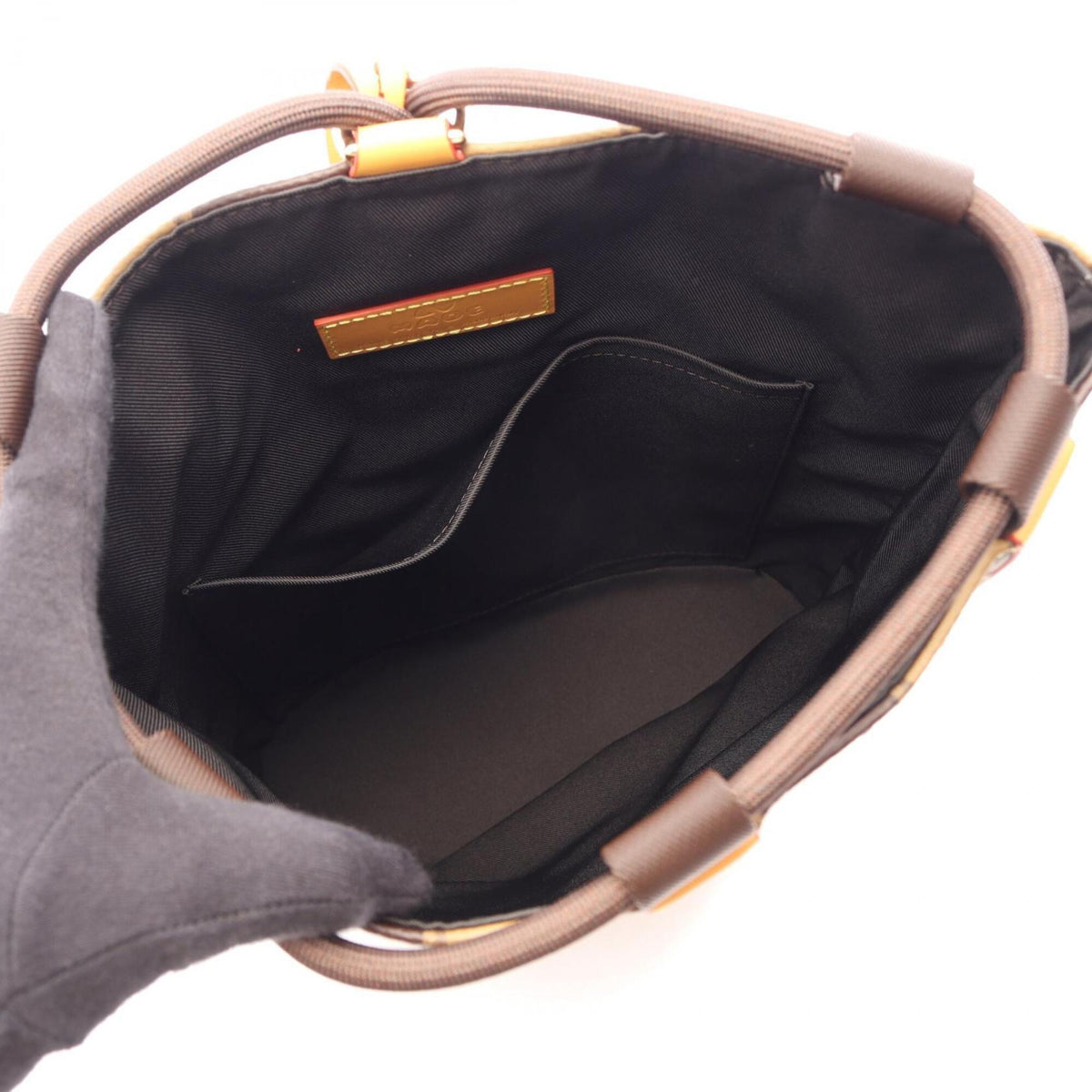 Louis Vuitton Brown Coated Canvas Leather Handbag Shoulder Bag (Pre-Owned)