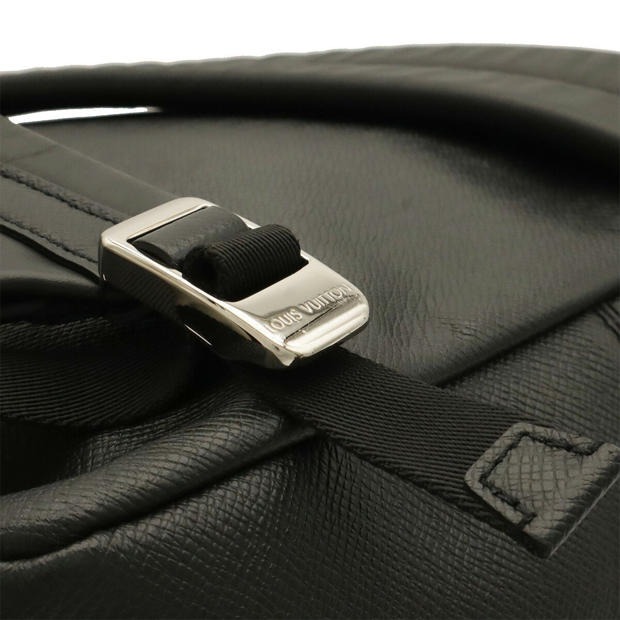 Louis Vuitton Black Gray Monogram Eclipse Canvas Taiga Leather Leather Backpack (Pre-Owned)
