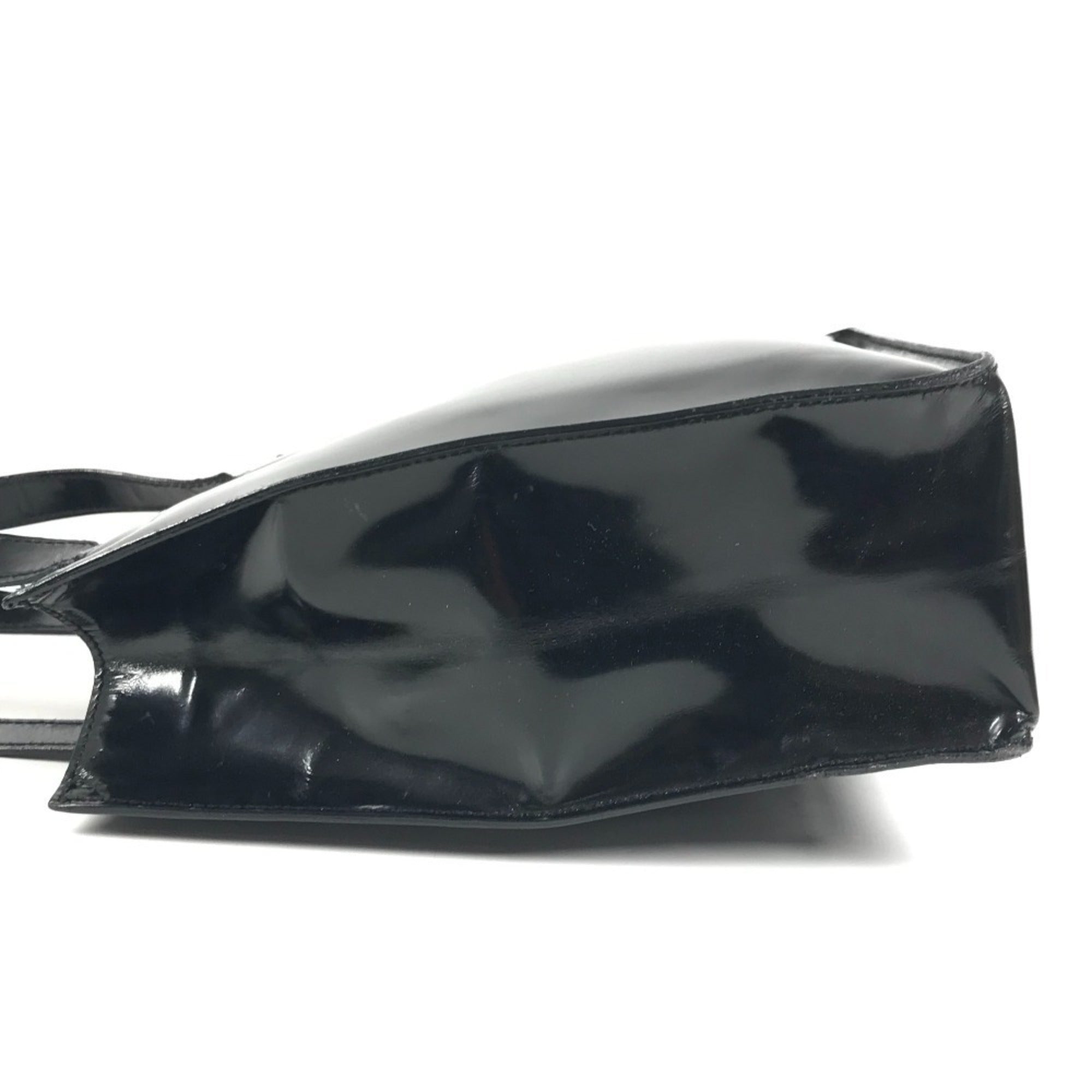 Chanel Black Patent Leather Shoulder Bag Tote Bag (Pre-Owned)