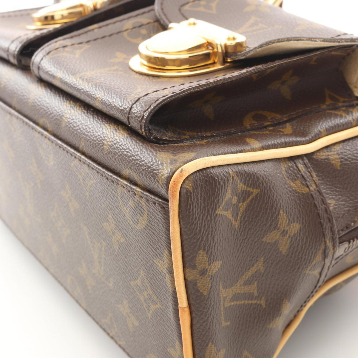 Louis Vuitton Brown Pvc Leather Handbag (Pre-Owned)