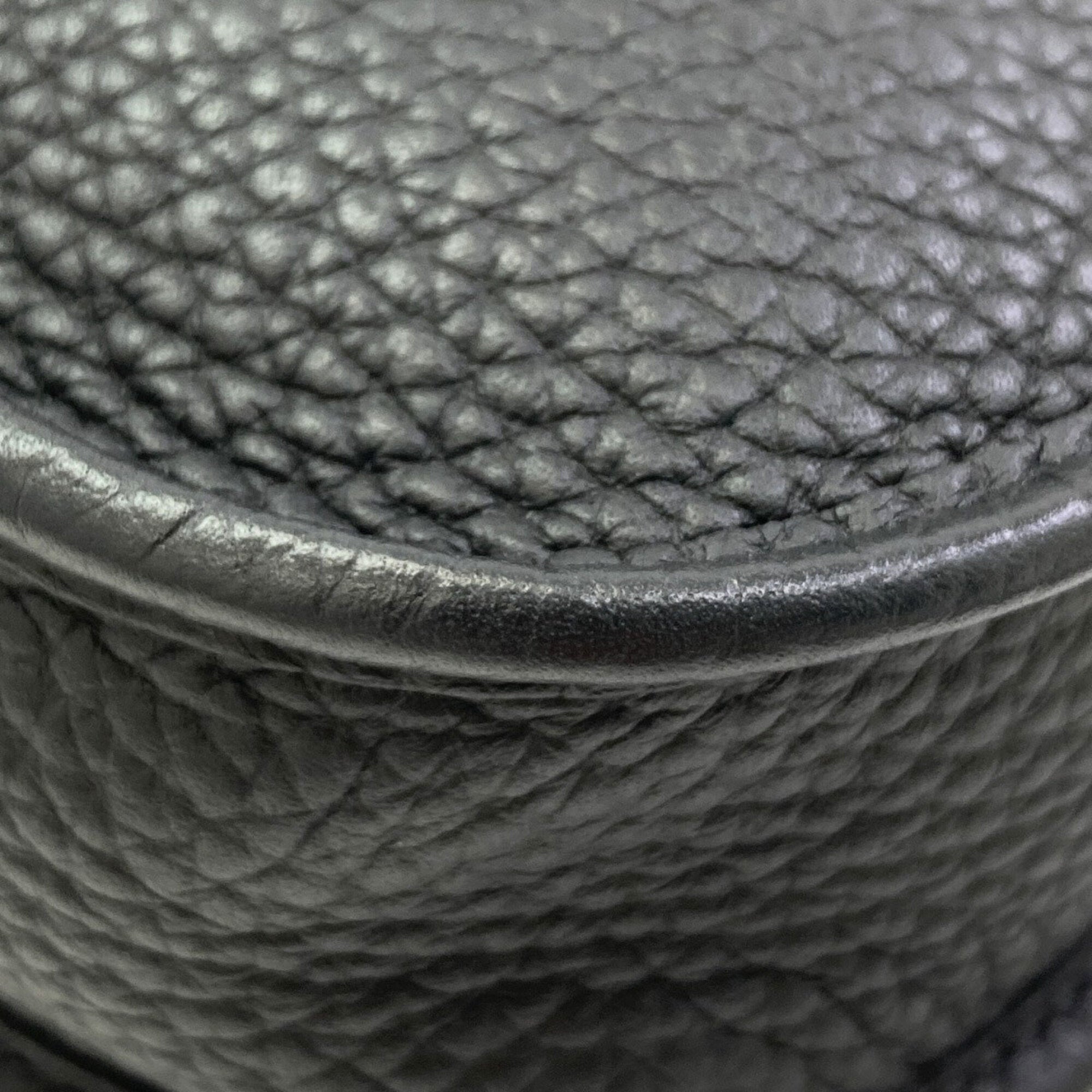 Hermes Black Taurillon Clemence Leather Shoulder Bag (Pre-Owned)