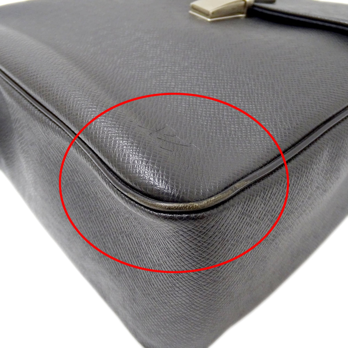 Louis Vuitton Ardoise Black Taiga Leather Handbag Shoulder Bag (Pre-Owned)