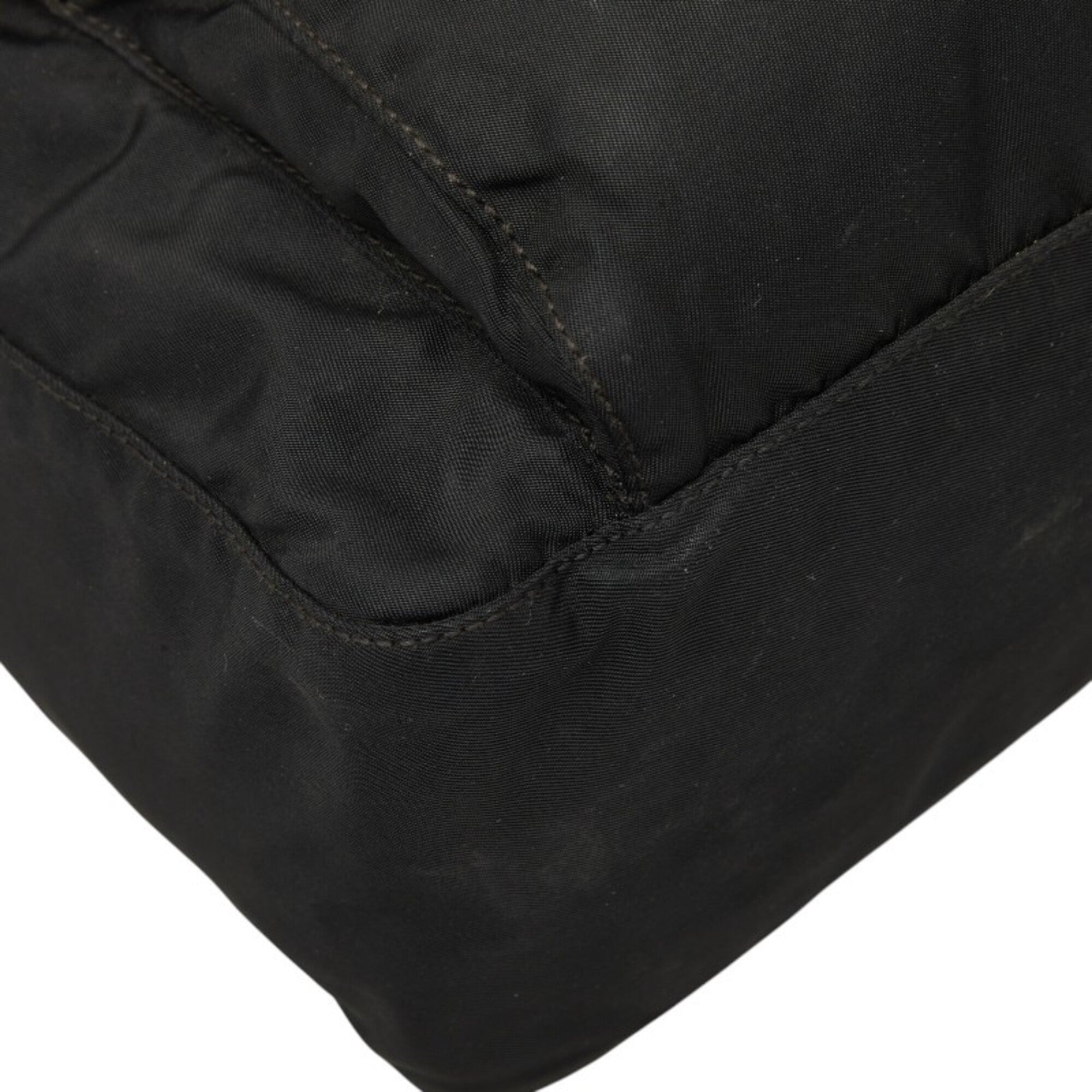 Prada Black Nylon Leather Shoulder Bag (Pre-Owned)