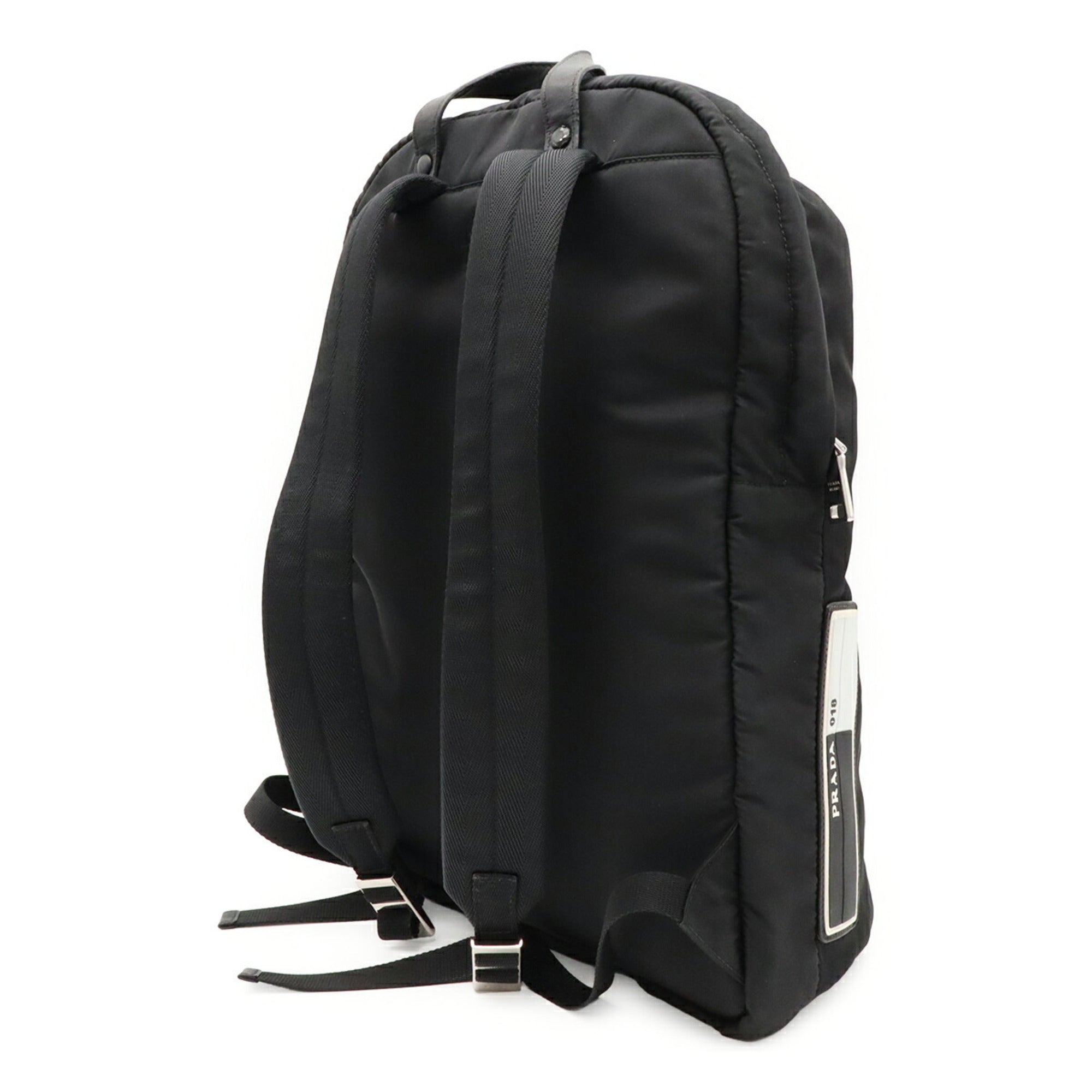Prada Black Nero Nylon Leather Backpack (Pre-Owned)