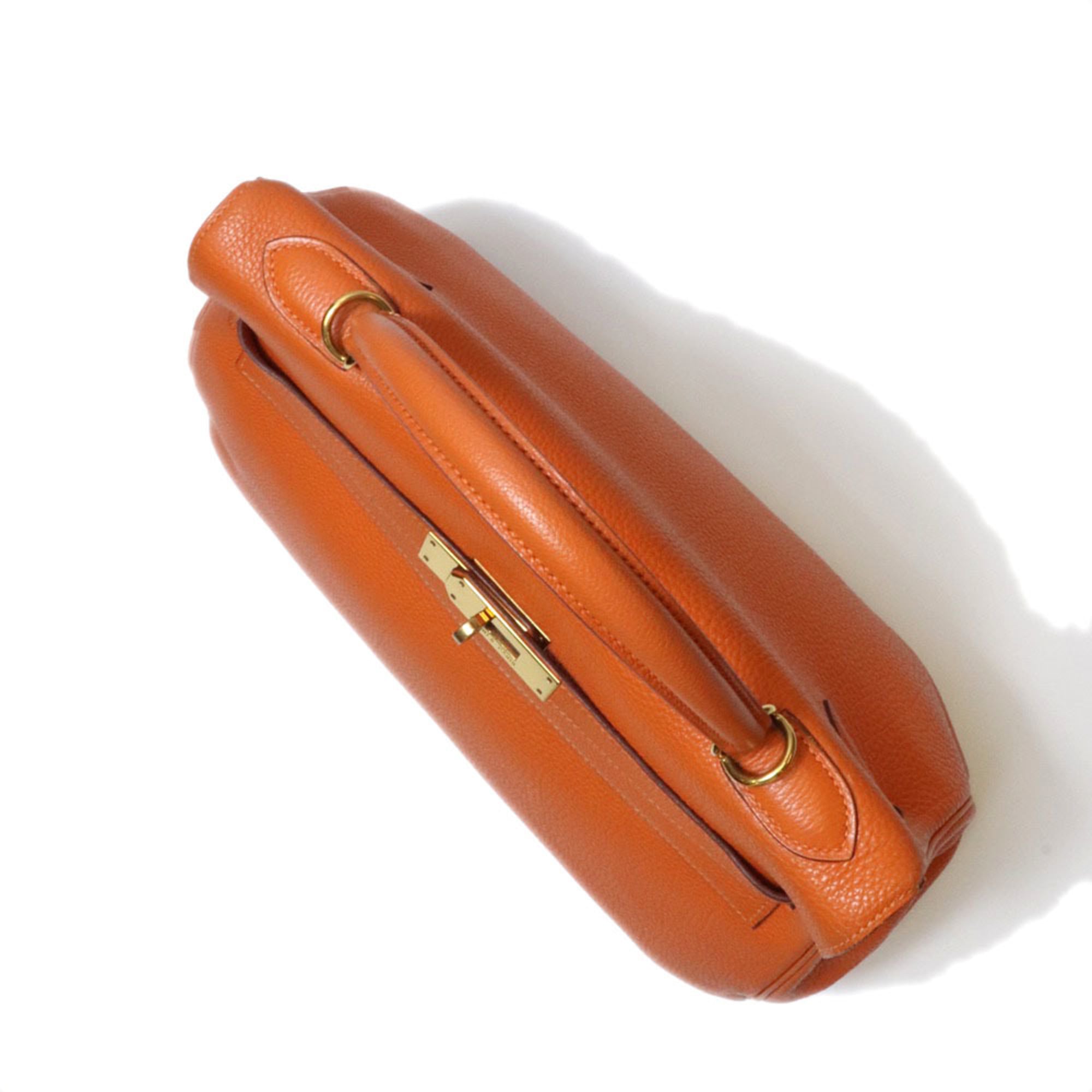 Hermes Orange Togo Leather Handbag Shoulder Bag (Pre-Owned)