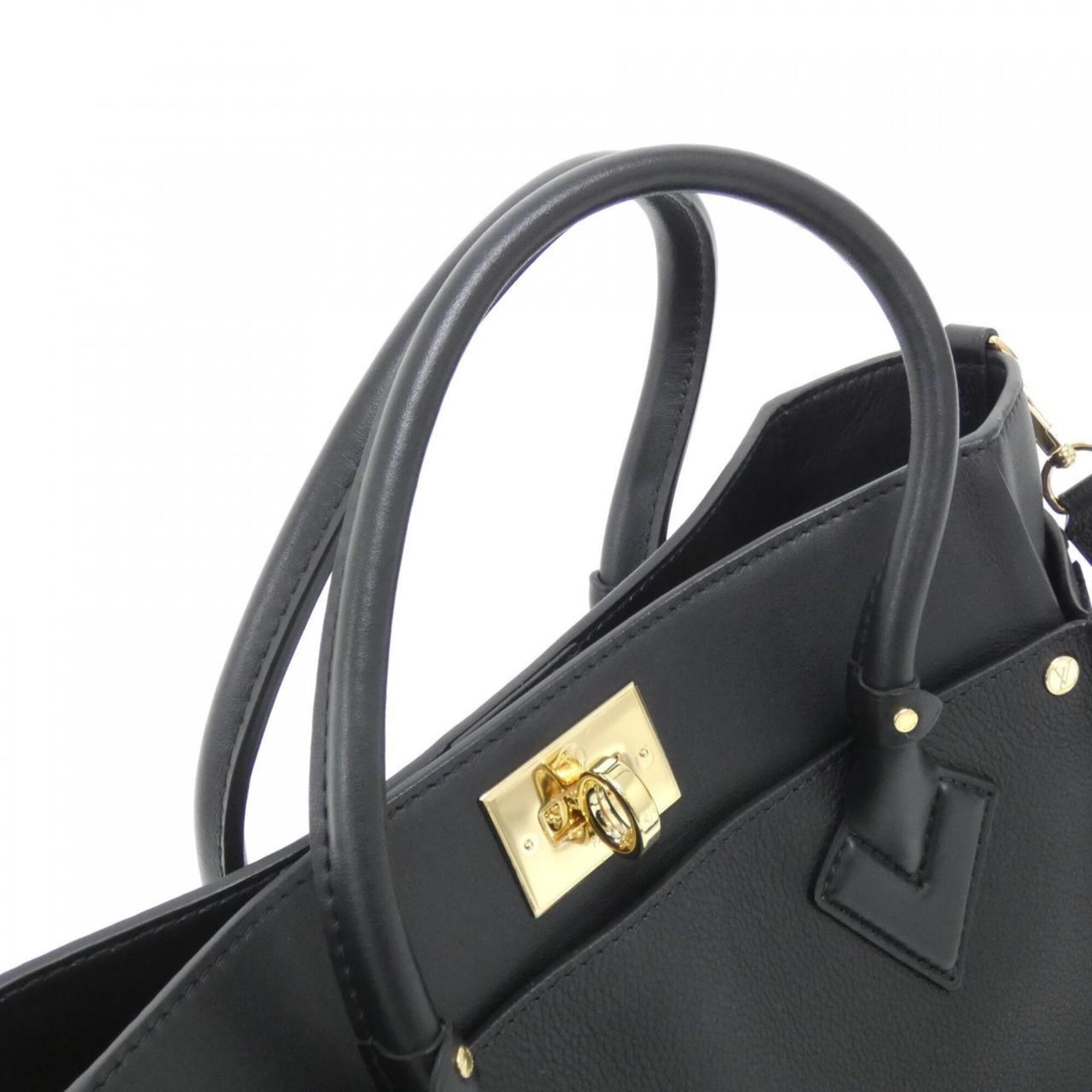 Louis Vuitton Black Leather Handbag (Pre-Owned)