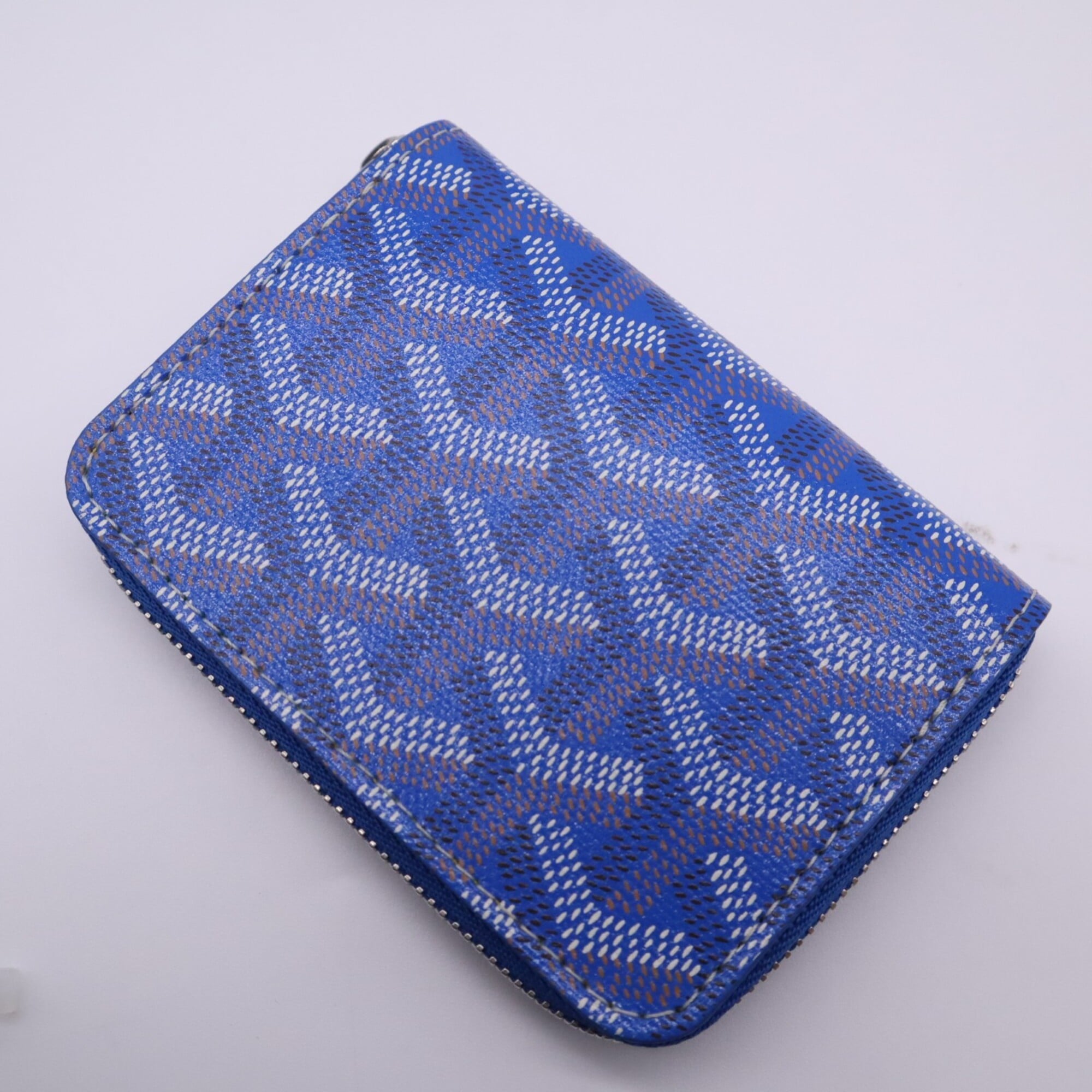 Goyard Blue Multi-Color Coated Canvas Leather Wallet (Bi-Fold) (Pre-Owned)