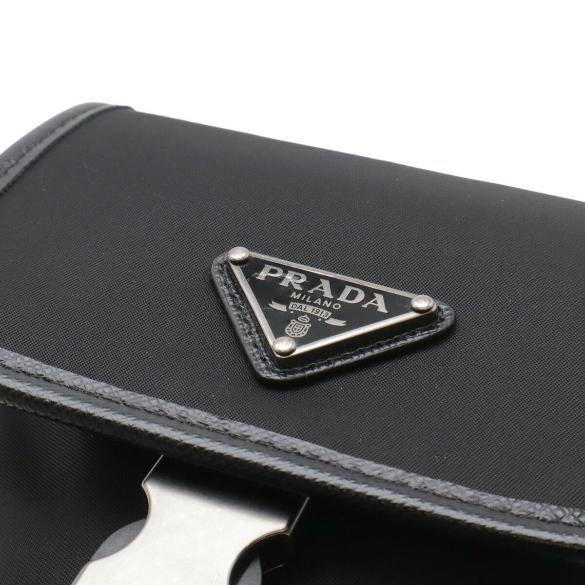 Prada Black Nero Nylon Handbag Shoulder Bag (Pre-Owned)