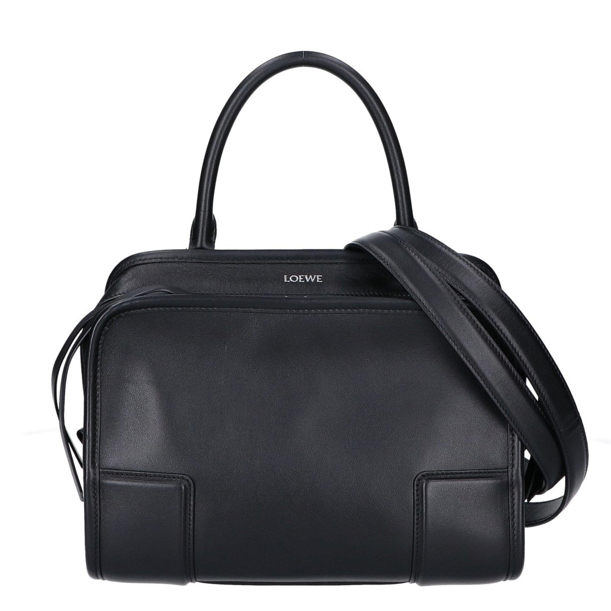 Loewe Black Leather Handbag Shoulder Bag (Pre-Owned)