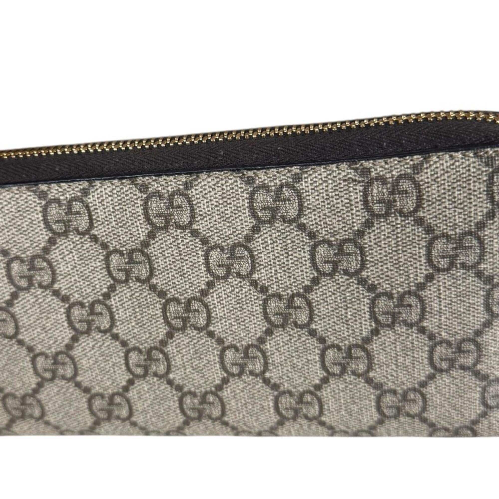 Gucci Beige Brown Canvas Coin Purse/Coin Case (Pre-Owned)