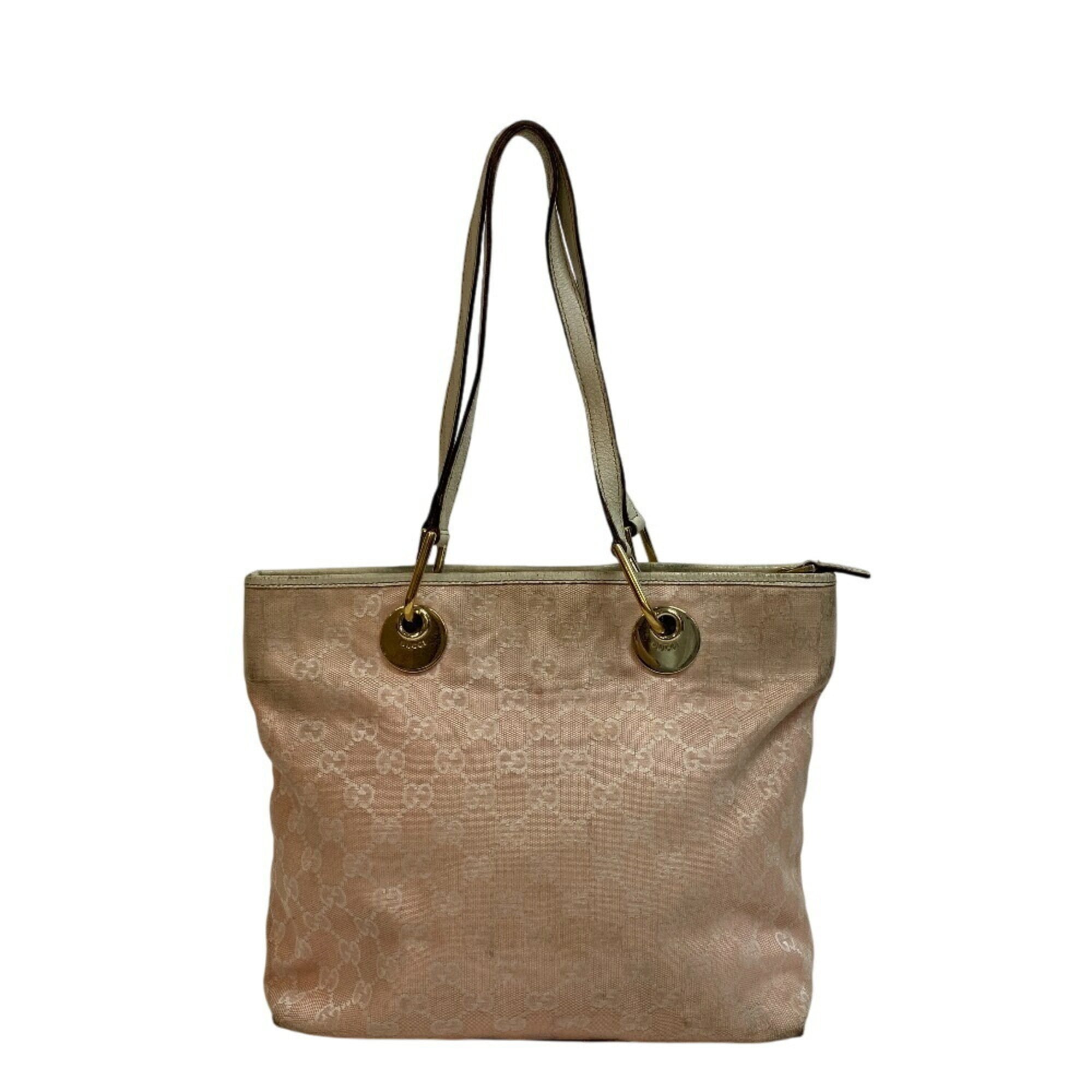 Gucci White Canvas Tote Bag (Pre-Owned)